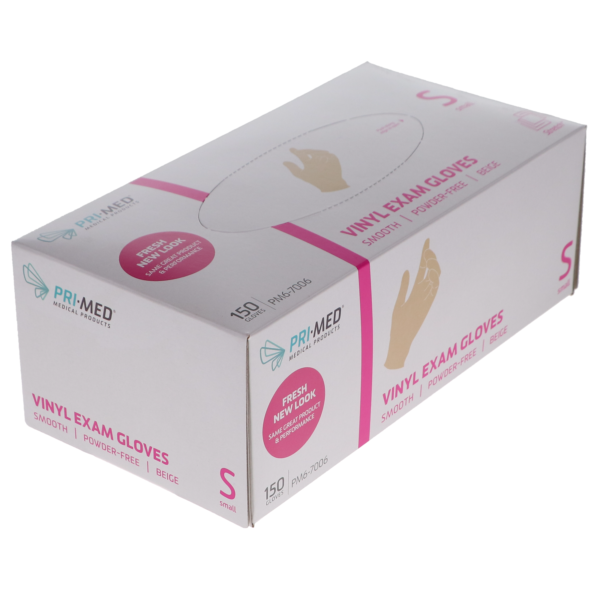 Stretch Vinyl Examination Gloves, Powder-Free, Small, 150/Box, PM6-7006 thumbnail 2