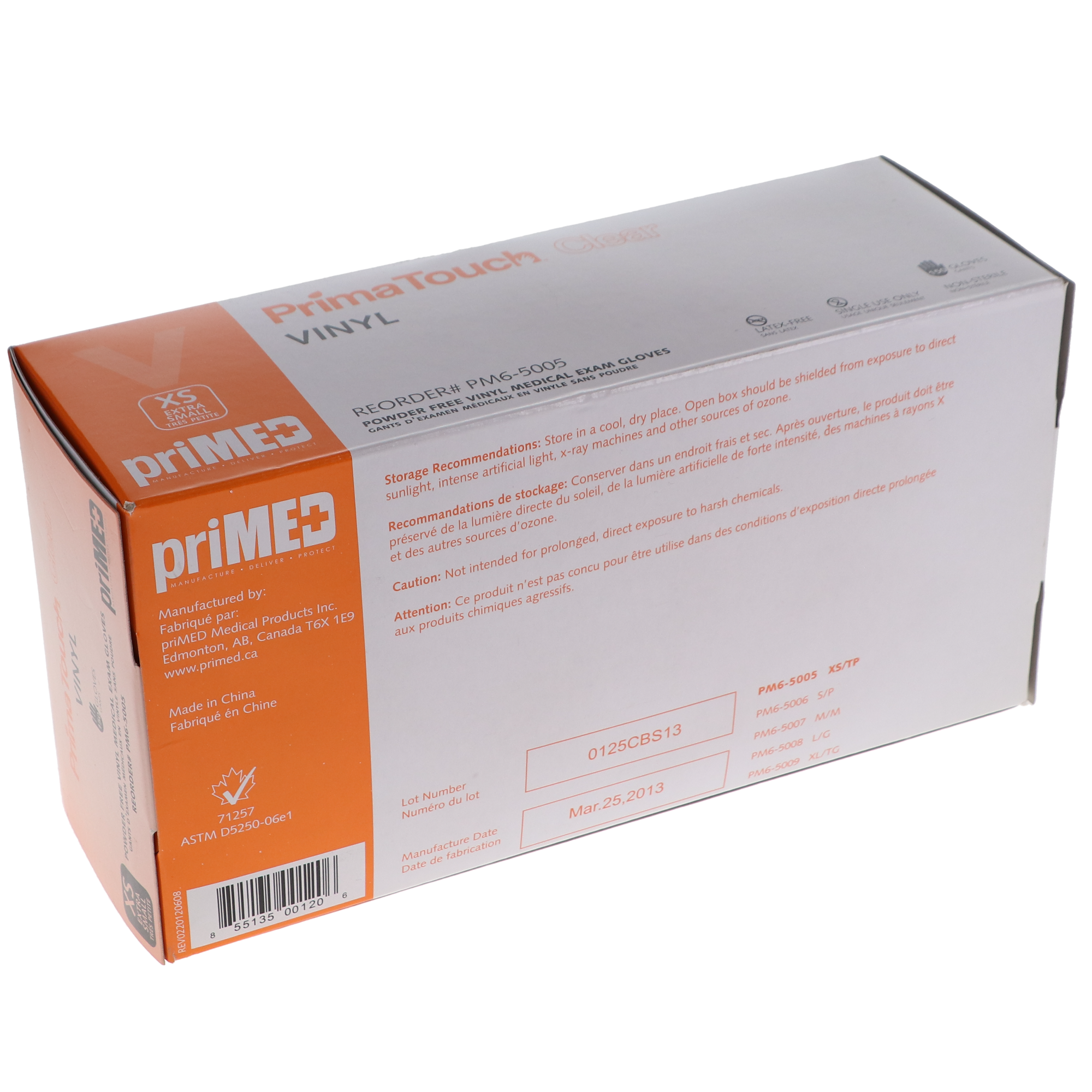 Clear, Vinyl Exam Gloves, 150/Box, X-Small, PM6-5005 thumbnail 3