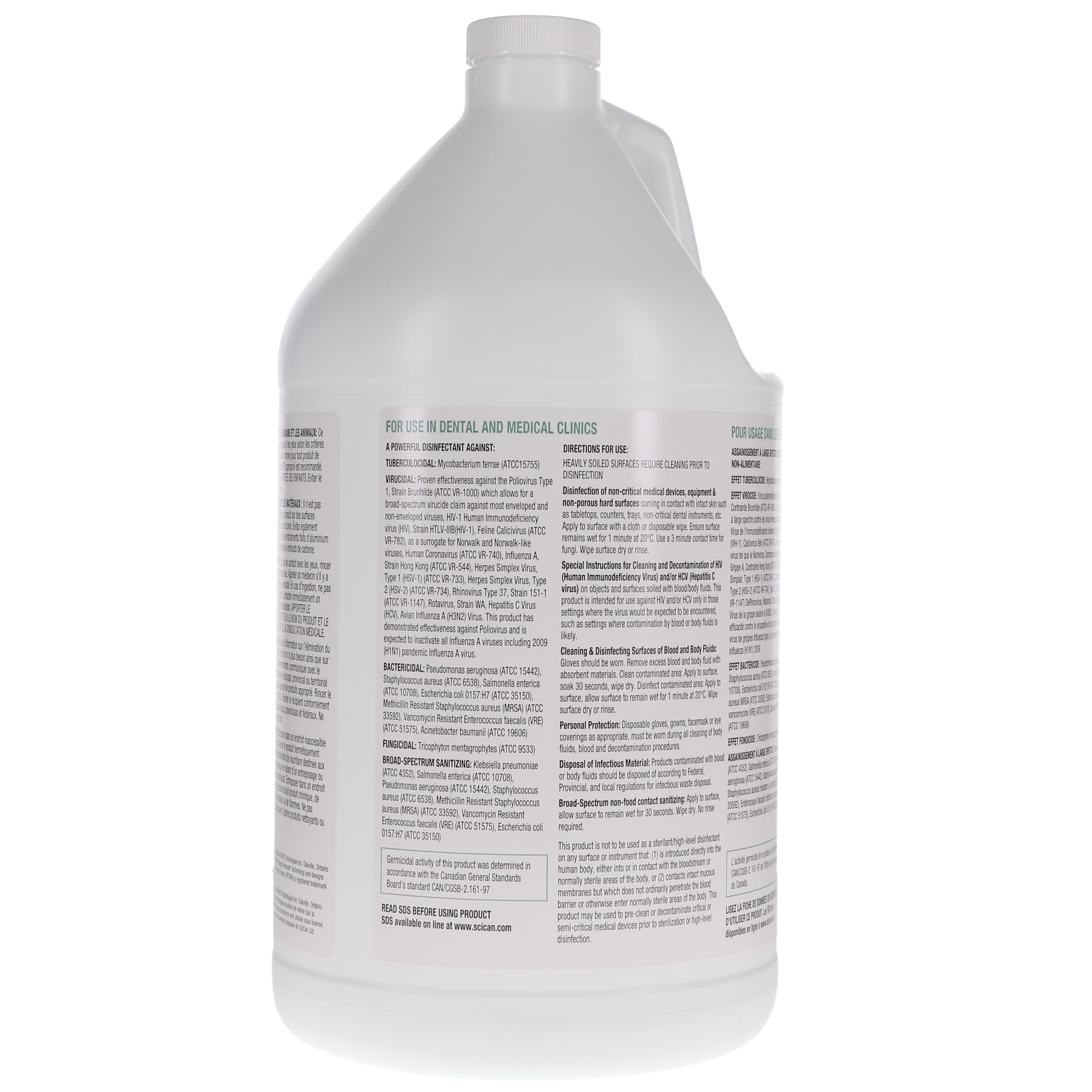 Optim 33TB, Disinfectant Liquid, 4 L Bottle, Unscented, 1/Pk, SCI334X4 thumbnail 4