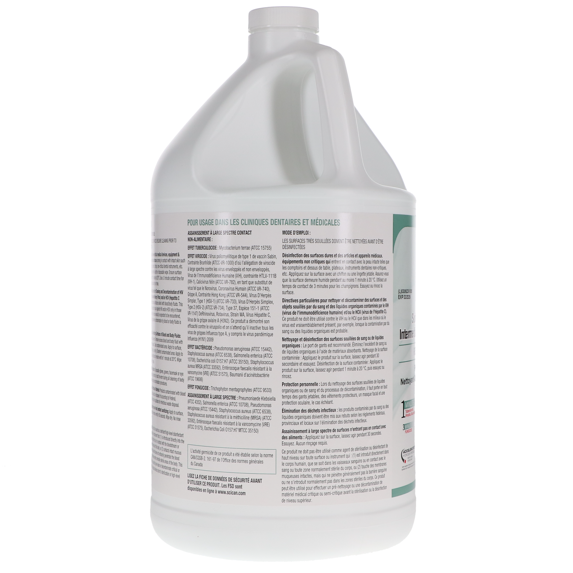 Optim 33TB, Disinfectant Liquid, 4 L Bottle, Unscented, 1/Pk, SCI334X4 thumbnail 5
