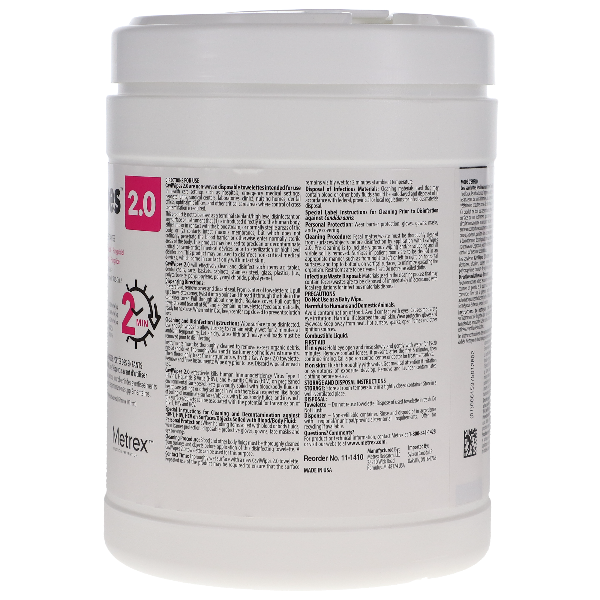 CaviWipes 2.0 Towelettes Disinfect Large 160/Cn thumbnail 4