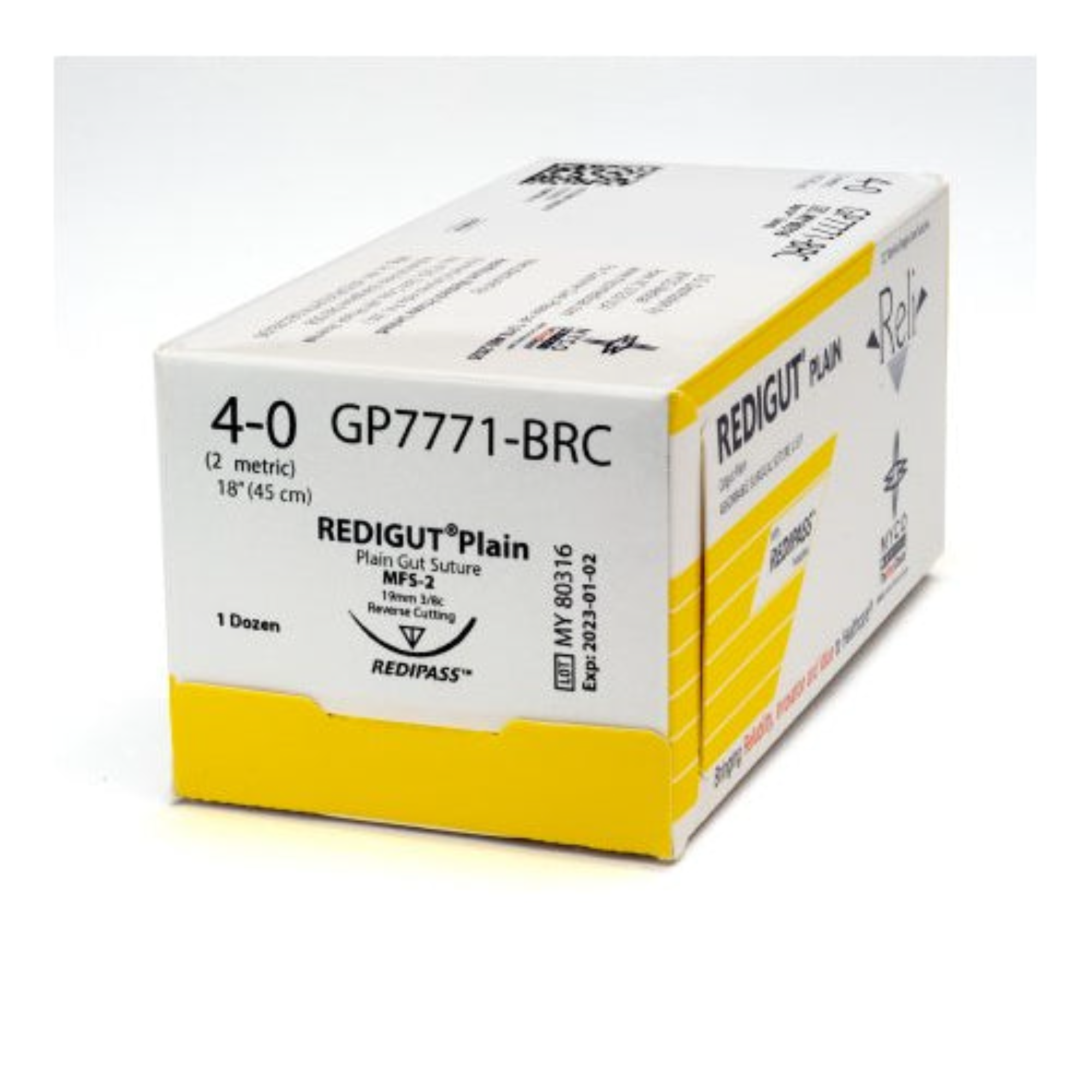 Myco Medical - RELI® PRO Redigt PLN   4-0 MFS-2  18" 12/BOX 30/Case product image