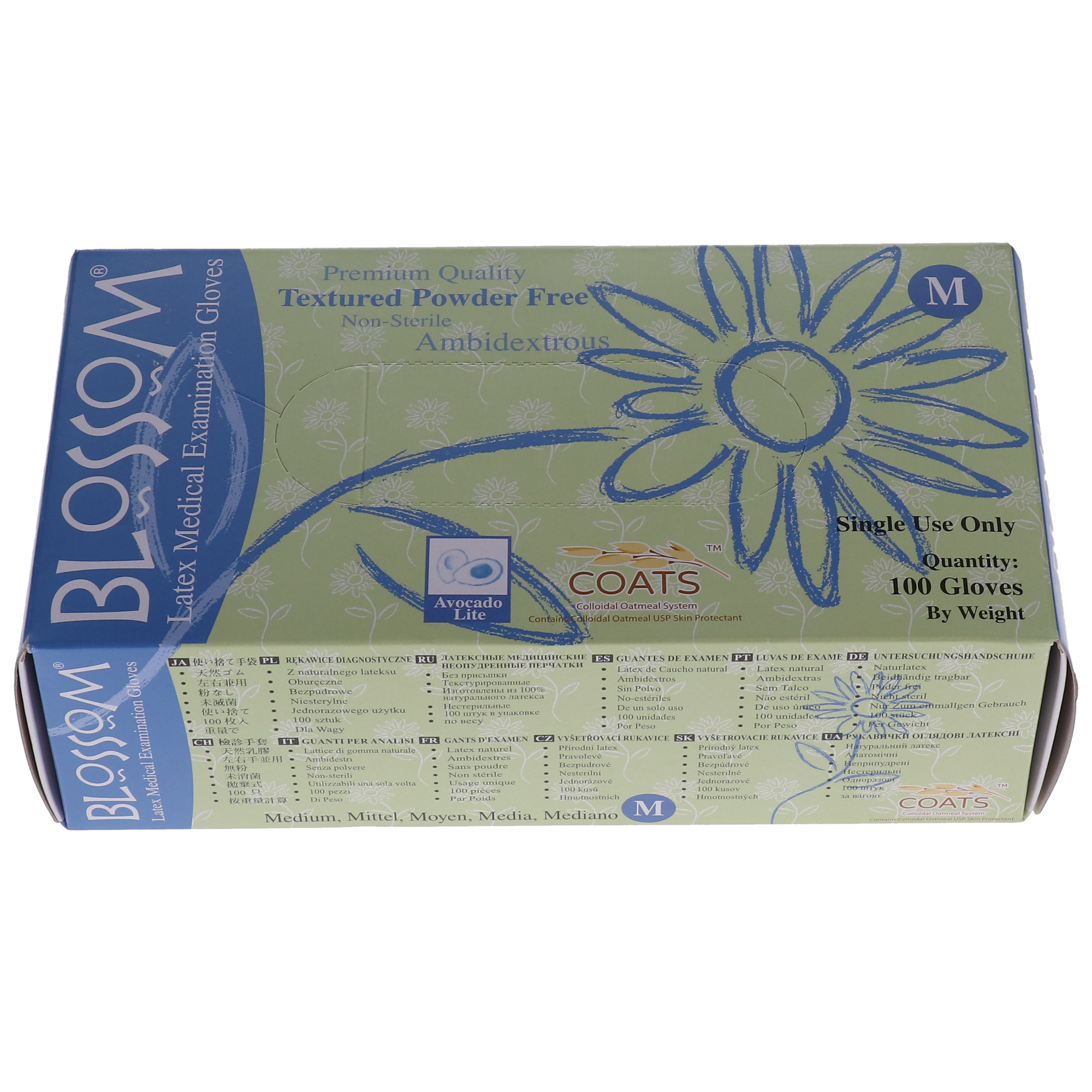 Blossom PF Latex Glove with C.O.A.T.S. Medium 100/Bx, BM-68897 product image