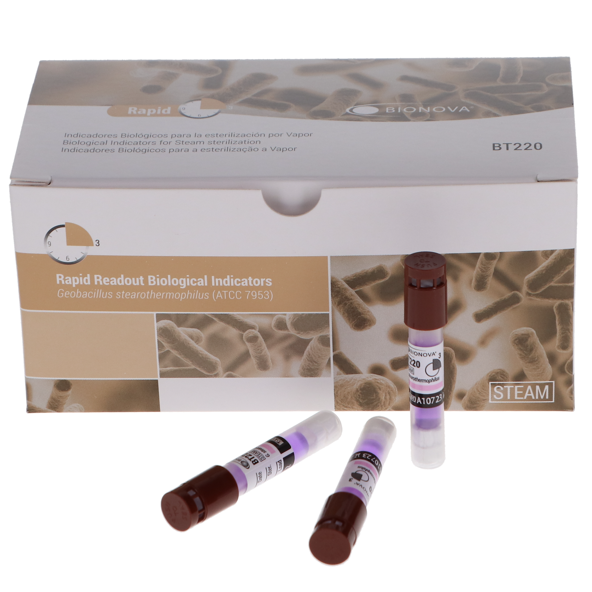 Biological Indicators, Rapid, 3hr, Brown, 50/Box, BT220 thumbnail 3