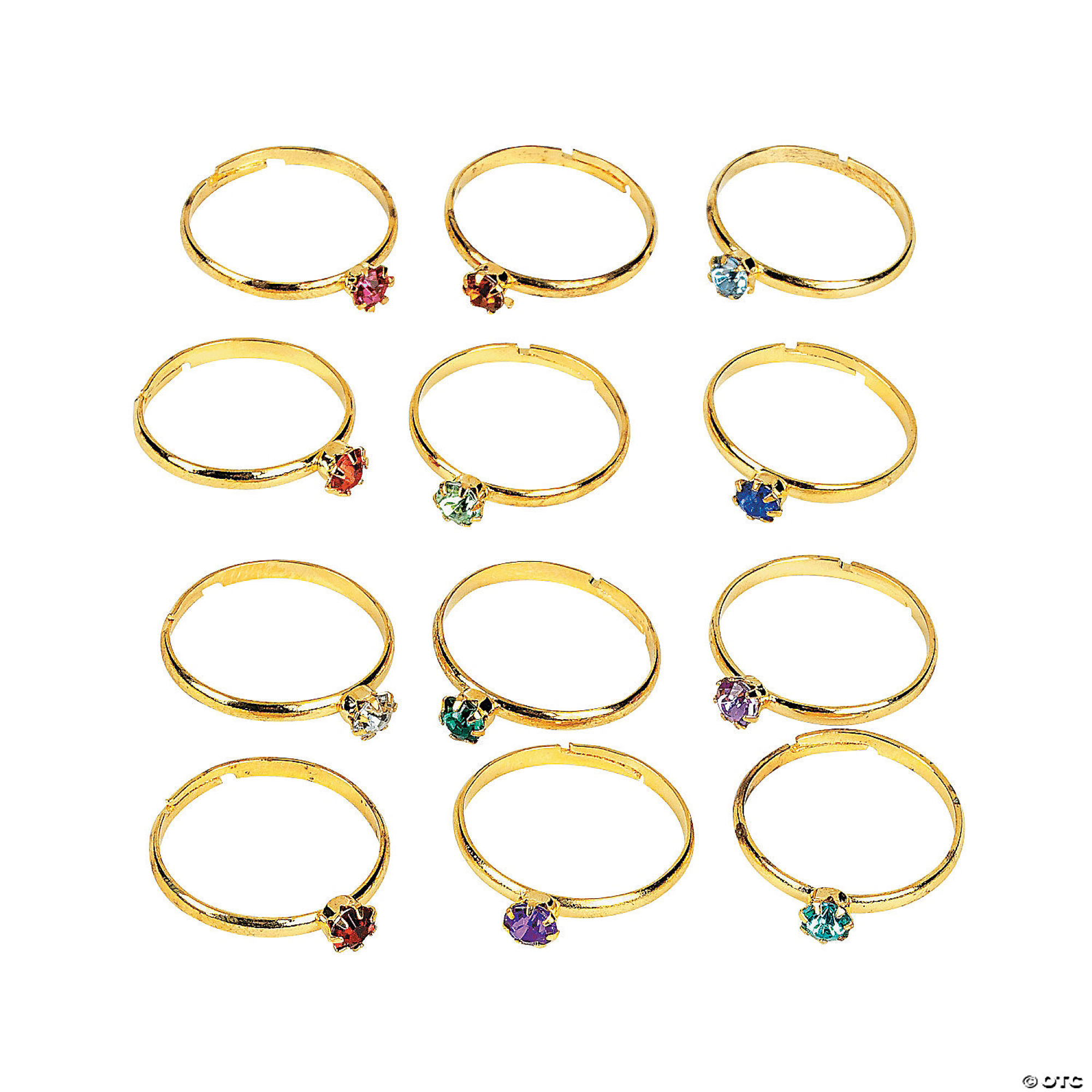 Birthstone Rings Assorted Colors 36/Bx, R47 product image