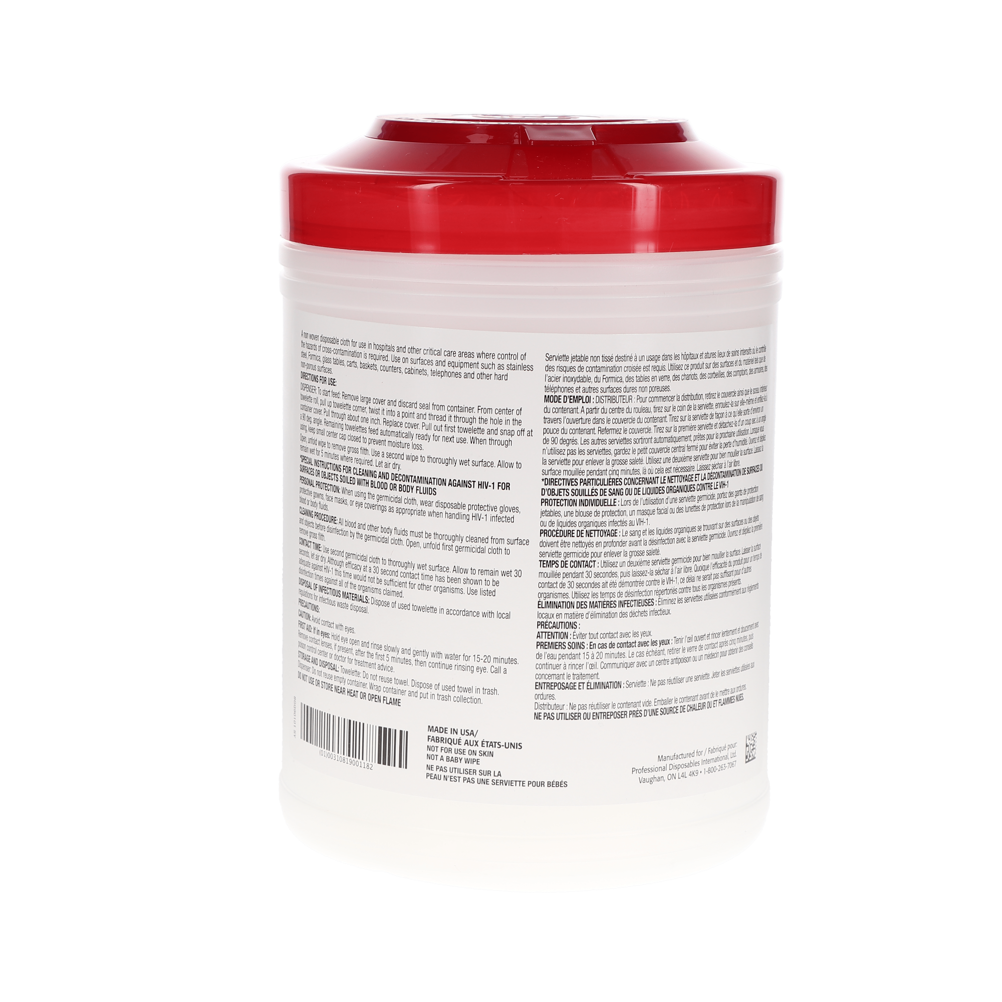 Sani-Cloth Plus Germicidal Disposable Wipes, 6" x 6.75", Large, 160 Wipes/Pk, Q90172 thumbnail 2