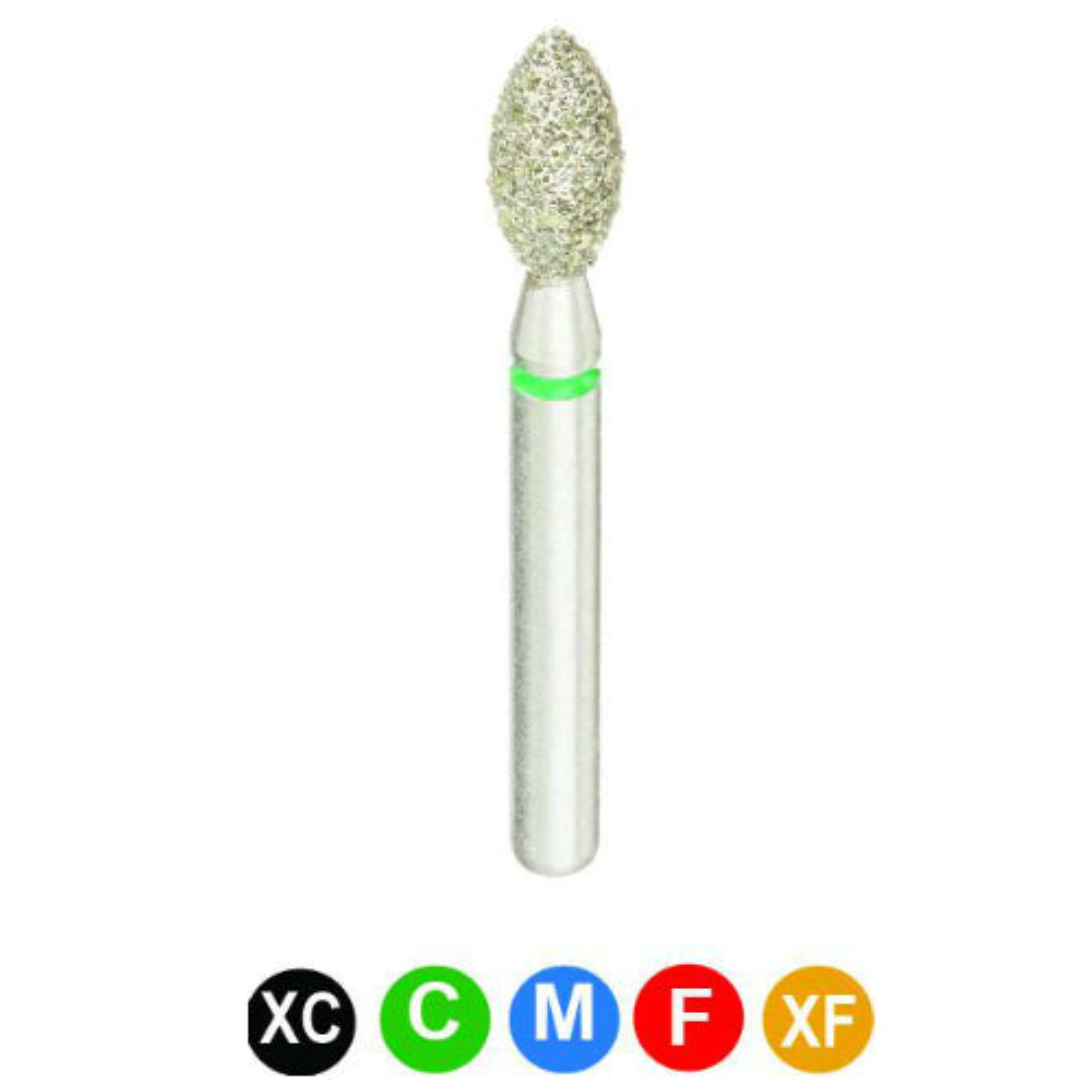 Diamond Burs, FG, Pointed Football, Medium, Blue, 2.3 mm, 368-23S, 5/Pk, C15 product image