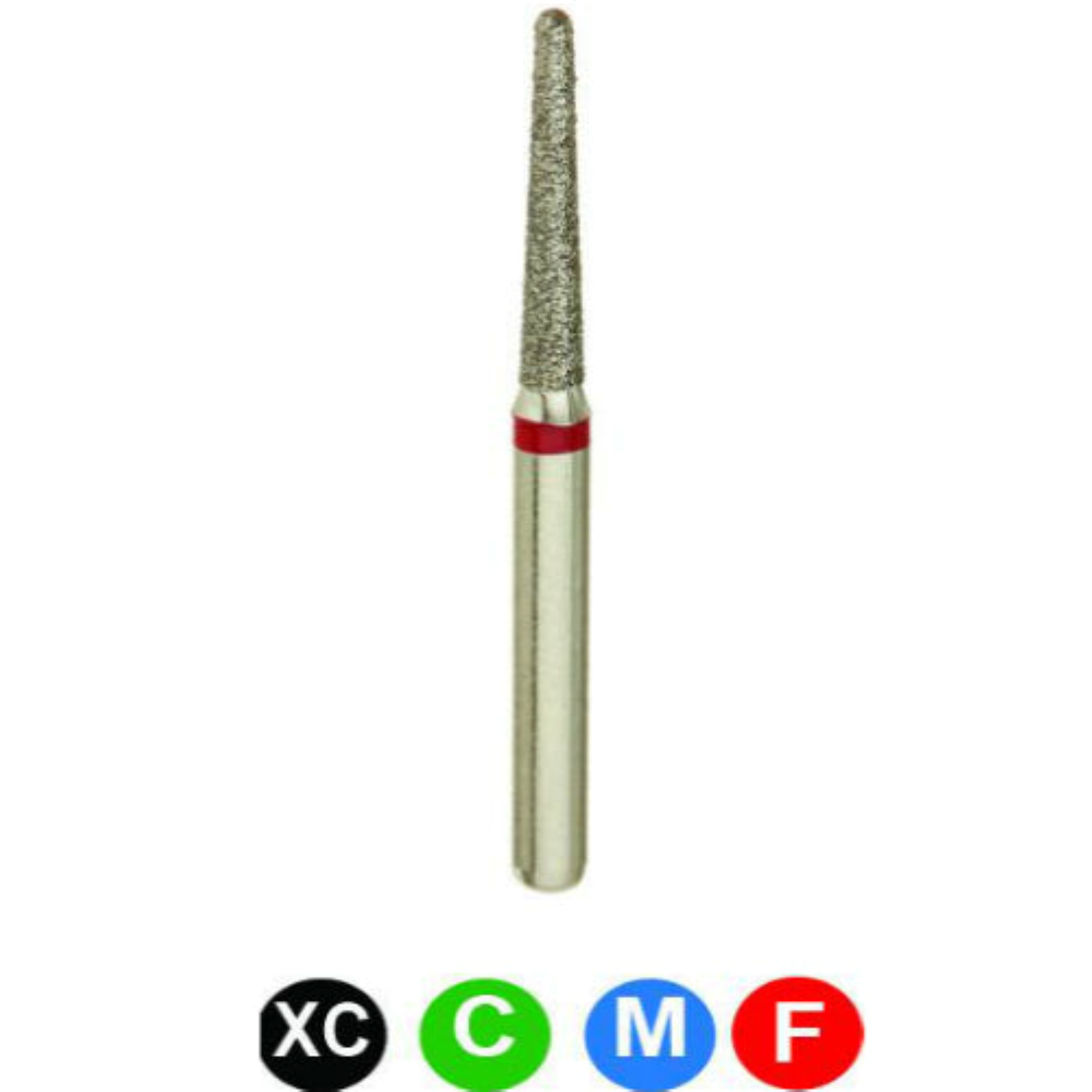 Diamond Burs, FG, Long Round End Taper, Coarse, Green, 1.4 mm, 856L-014C, 5/Pk, C3SSC product image