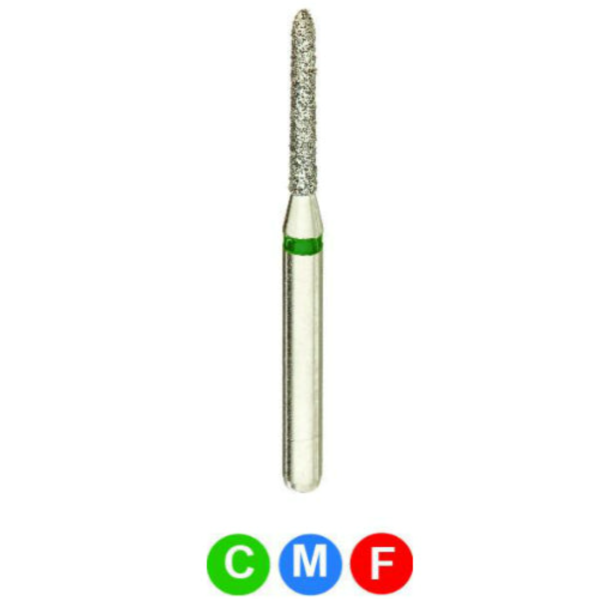 Diamond Burs, FG, Bevel Cylinder, Medium, Blue, 1.0 mm, 878-010M, 5/Pk, B11S image