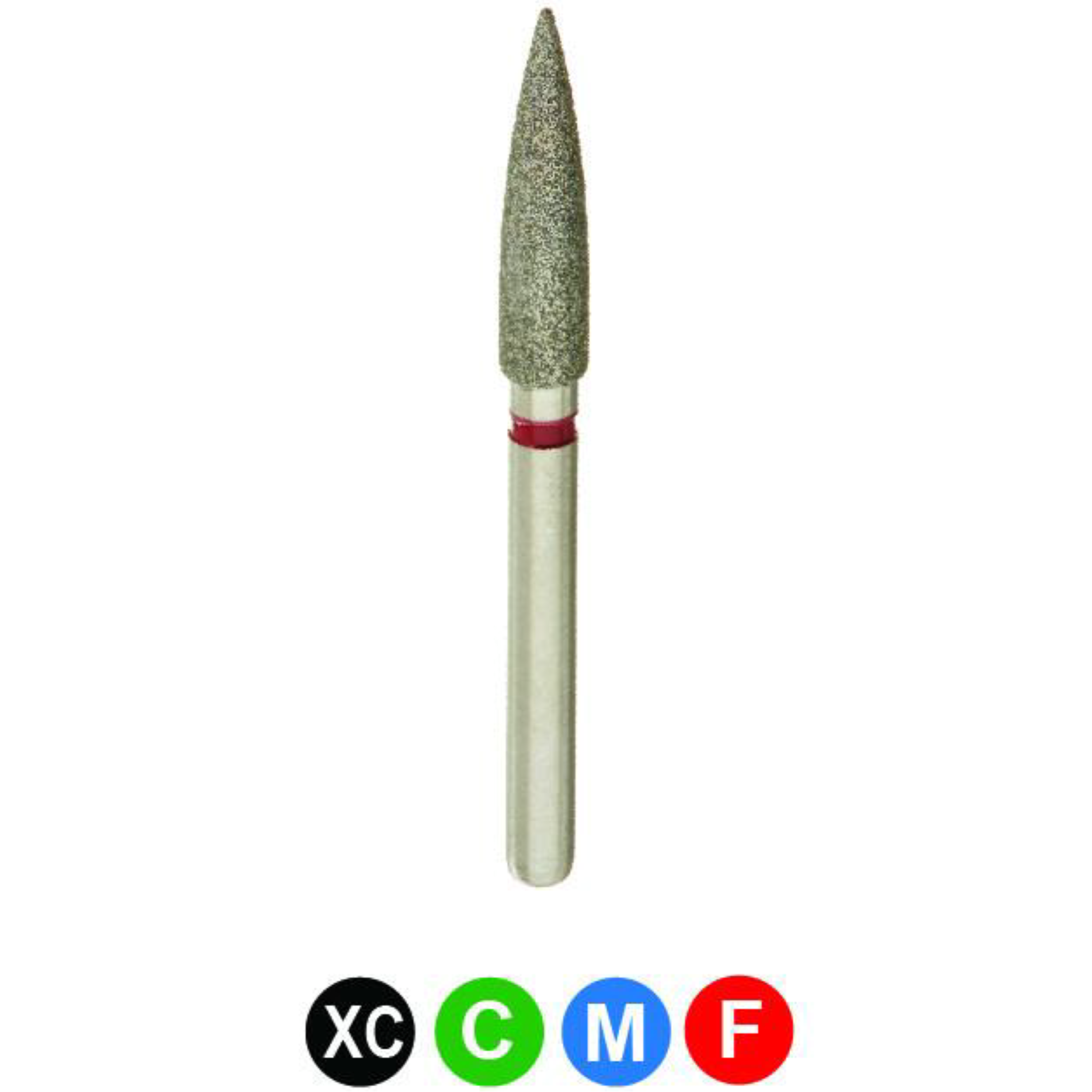 Diamond Burs, FG, Flame, Coarse, Green, 2.0 mm, 30011-020C, 5/Pk, B9L3C product image