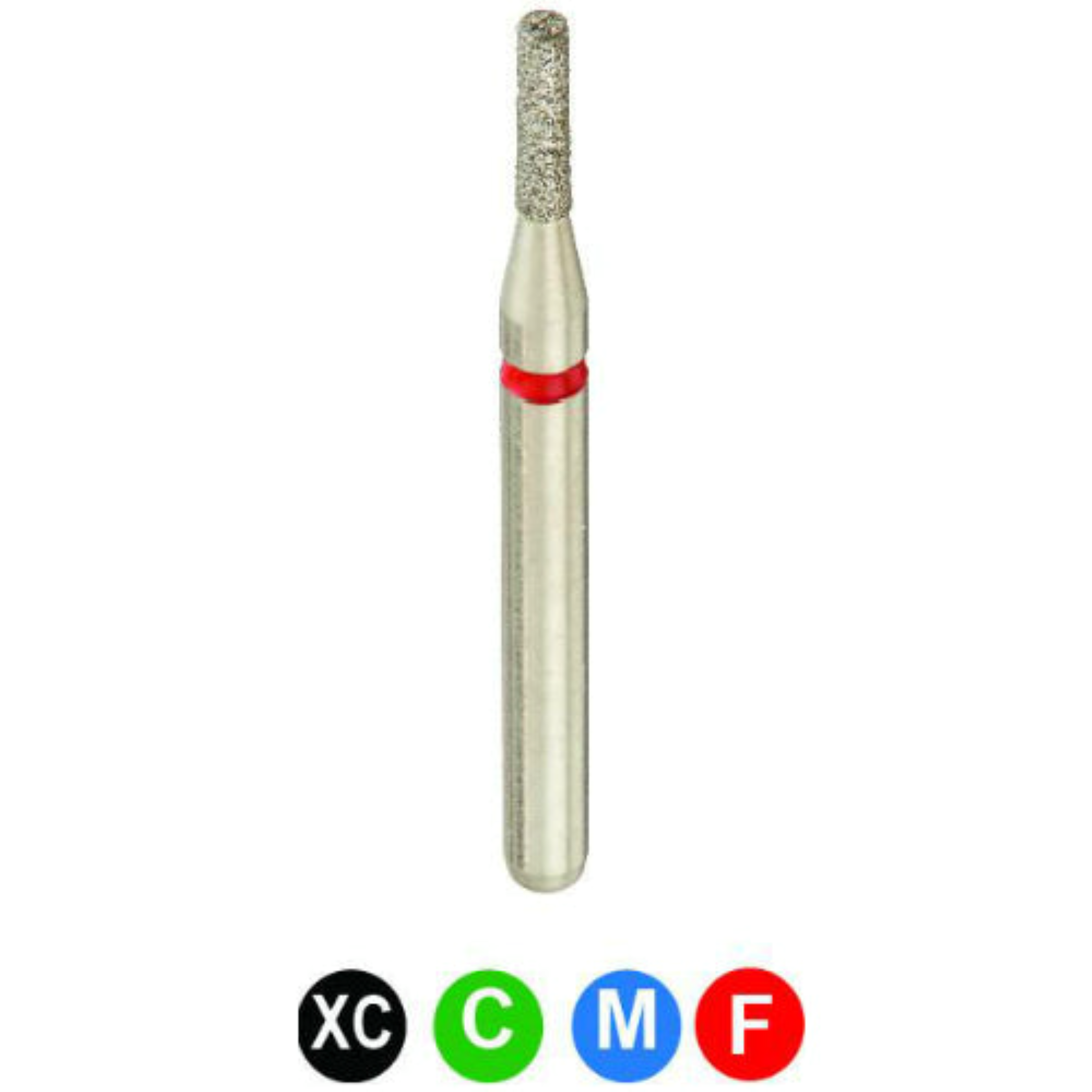 Diamond Burs, FG, Flat End Cylinder, Extra Coarse, Black, 1.0 mm, 835-010XC, 5/Pk, A13SXC product image