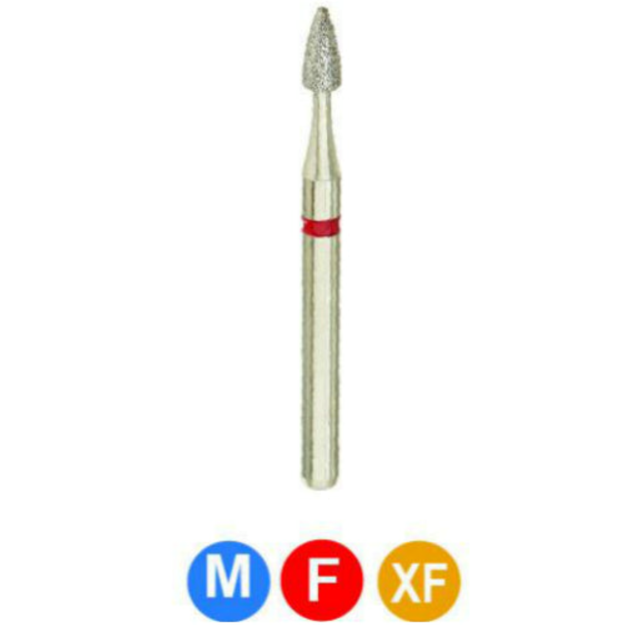 Diamond Burs, FG, Football, Fine, Red, 1.6 mm, 390-016F, 5/Pk, C21F thumbnail 2