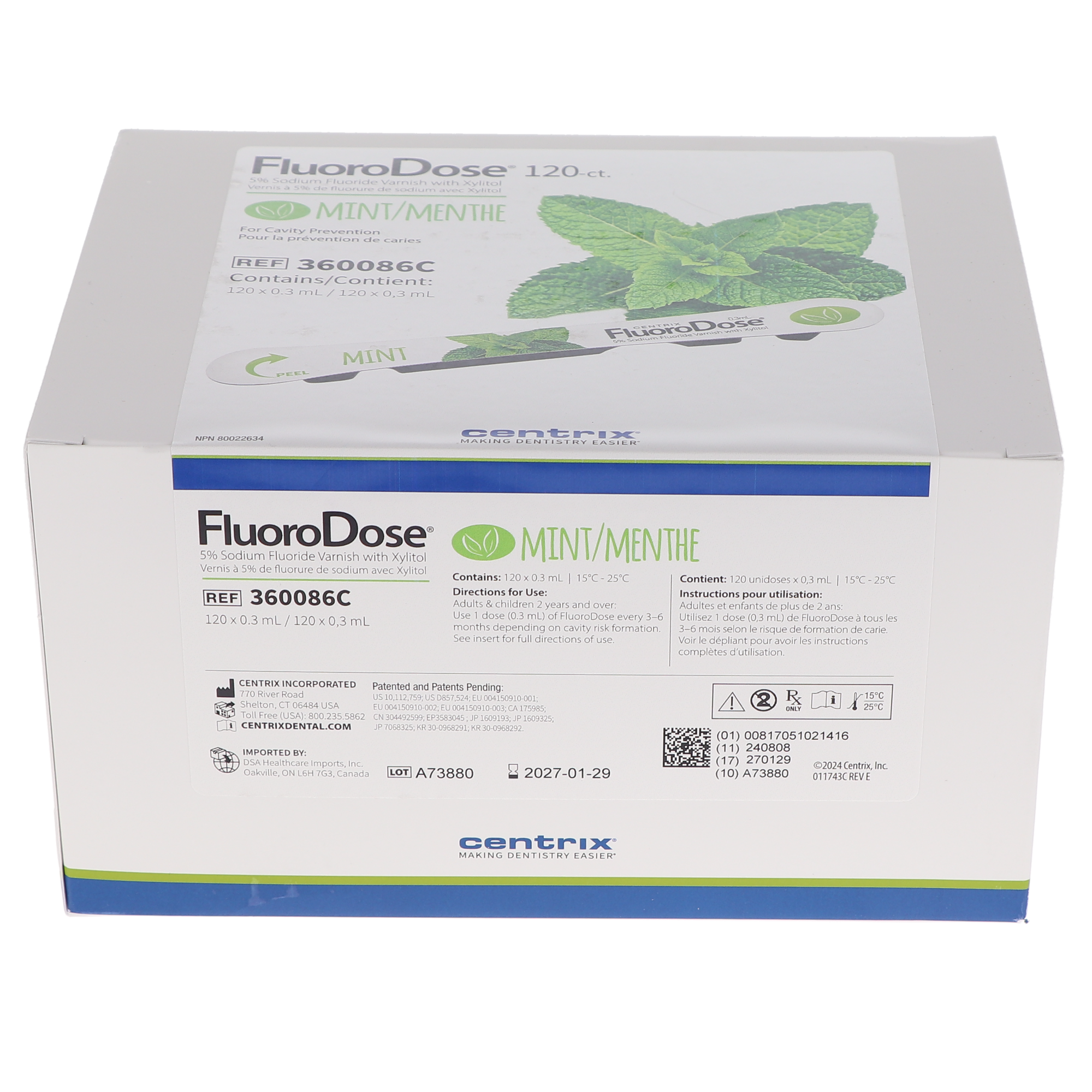 FluoroDose Fluoride Varnish, Mint, 120/Pk thumbnail 4