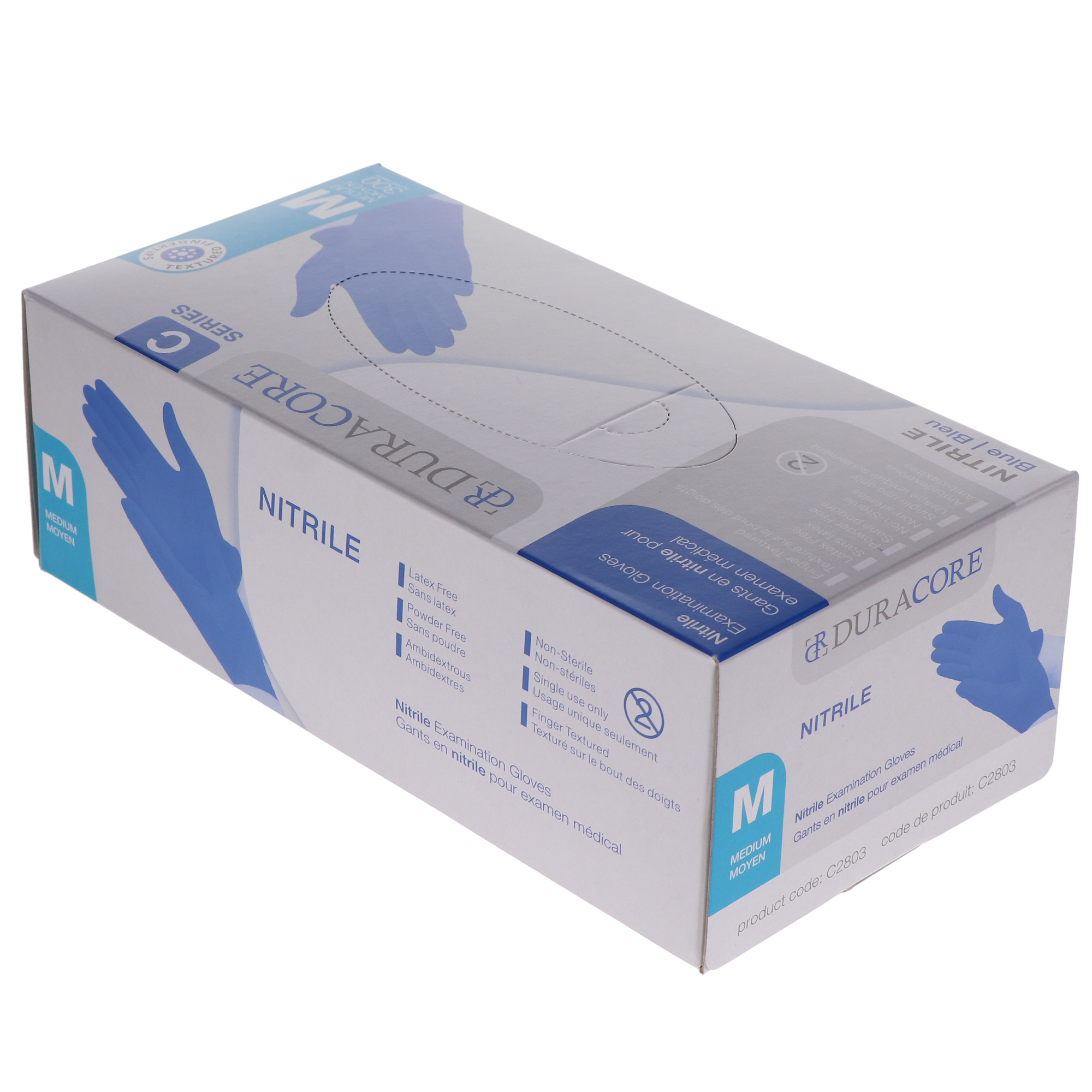 Cobalt Blue, Nitrile Examination Gloves, Powder-Free, Medium, 300/Box thumbnail 2