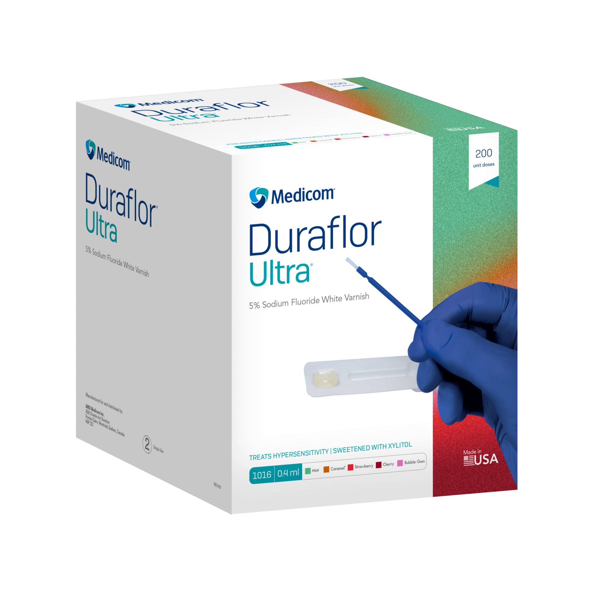 Duraflor Ultra 5% Sodium Fluoride Varnish 0.4mL x 200 Bubble Gum product image