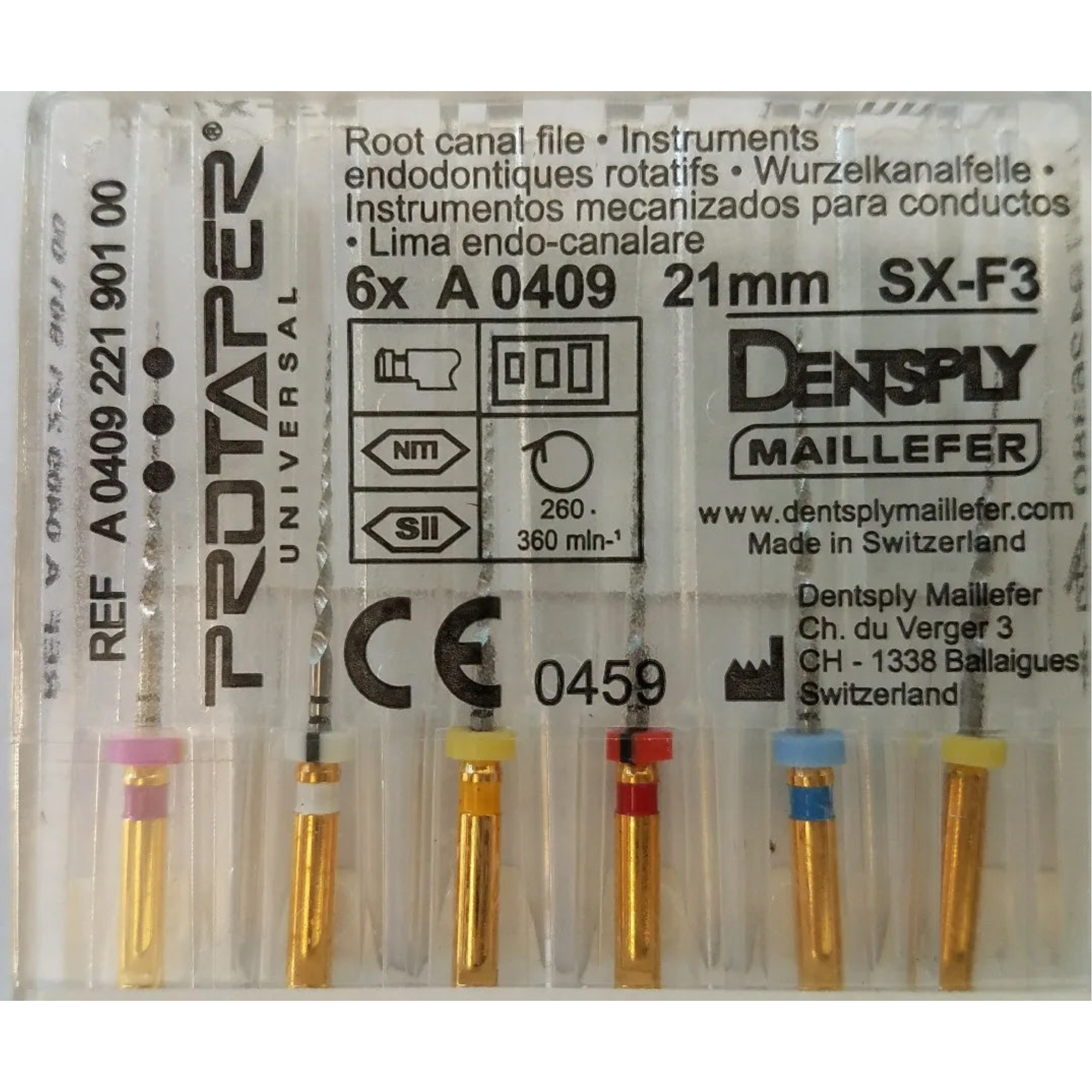 Dentsply - ProTaper Universal Rotary File 21mm Assorted - (USA code PTURAS21) product image