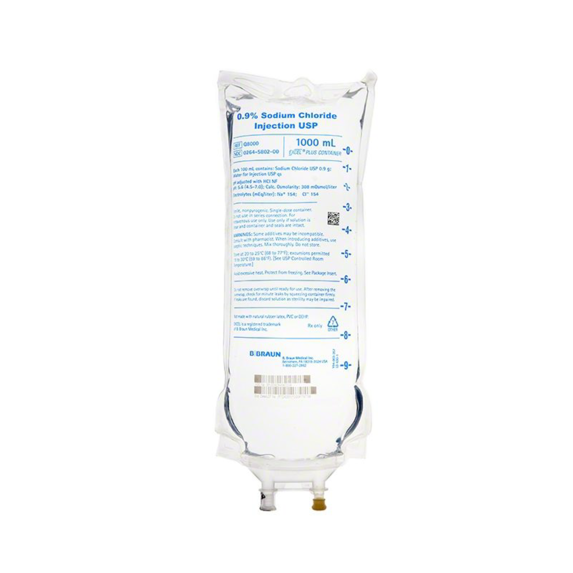 0.9% Sodium Chloride Injection 1000ml, Q8000, (replaces BBR-L8000 & E8000) product image