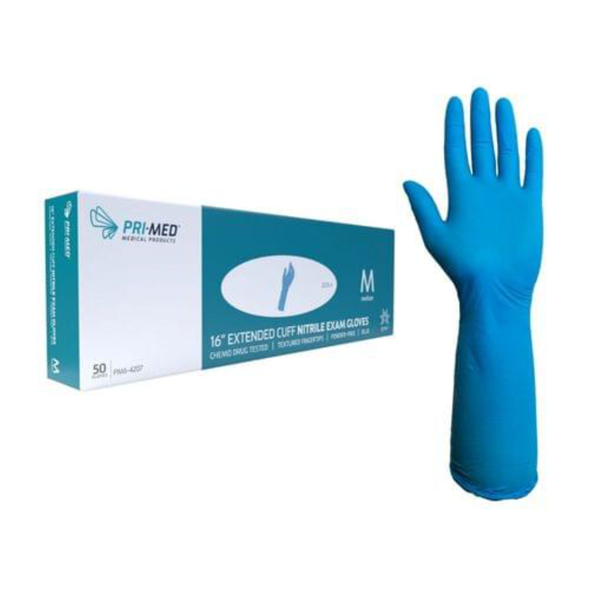 Primed Advanced, Nitrile Examination Gloves, Large, Blue, 200/Box, PM6-1408 product image