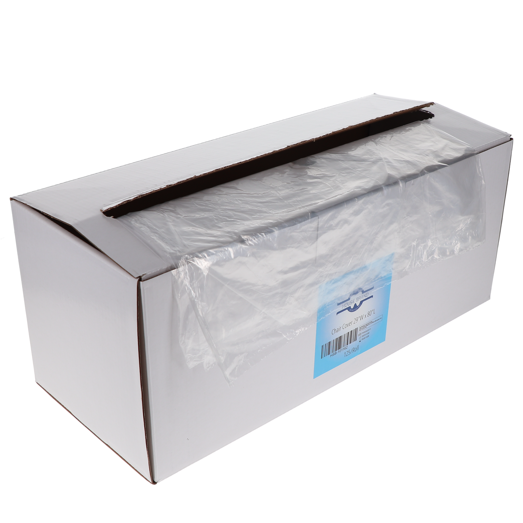 Chair Sleeves, Full, 29" x 80", Clear, Roll, 125/Pk, 101162 product image