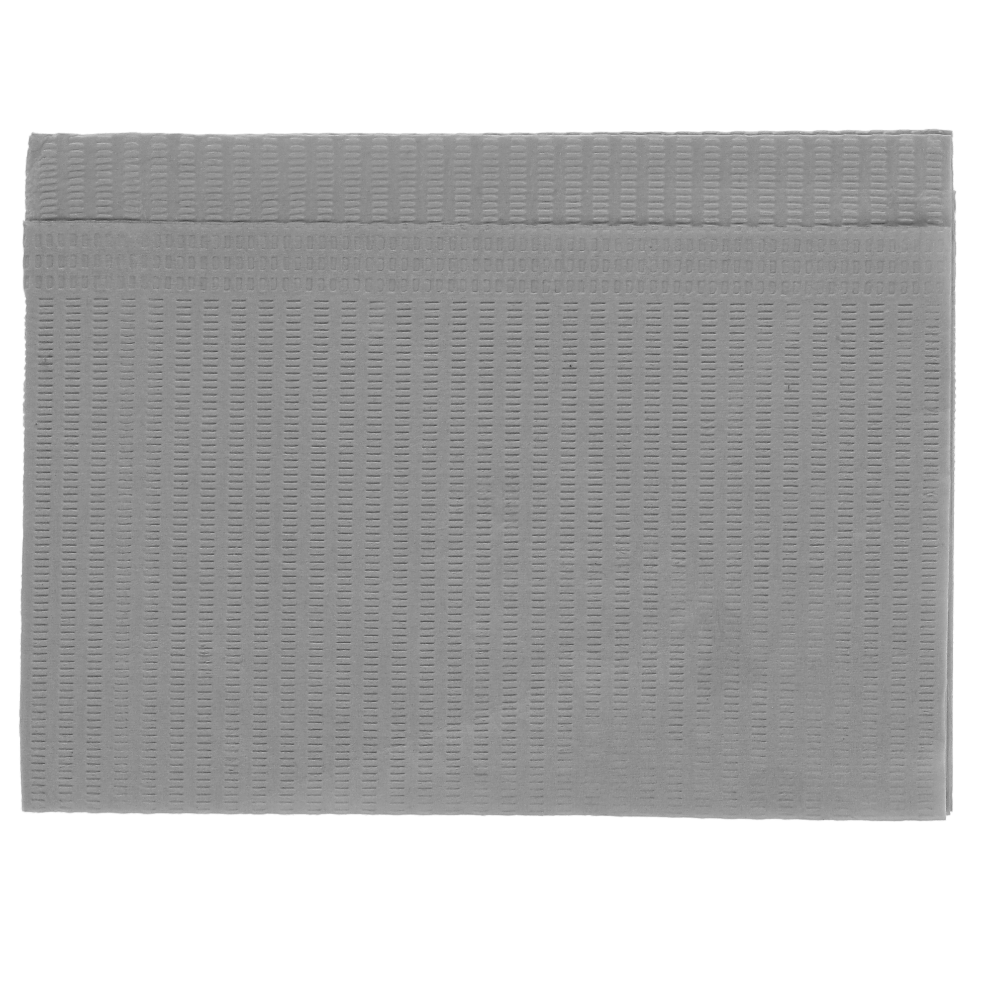 Disposable Bibs, 2+1 Ply, 13" x 18", Silver Gray, 500/Pk, 109218 product image