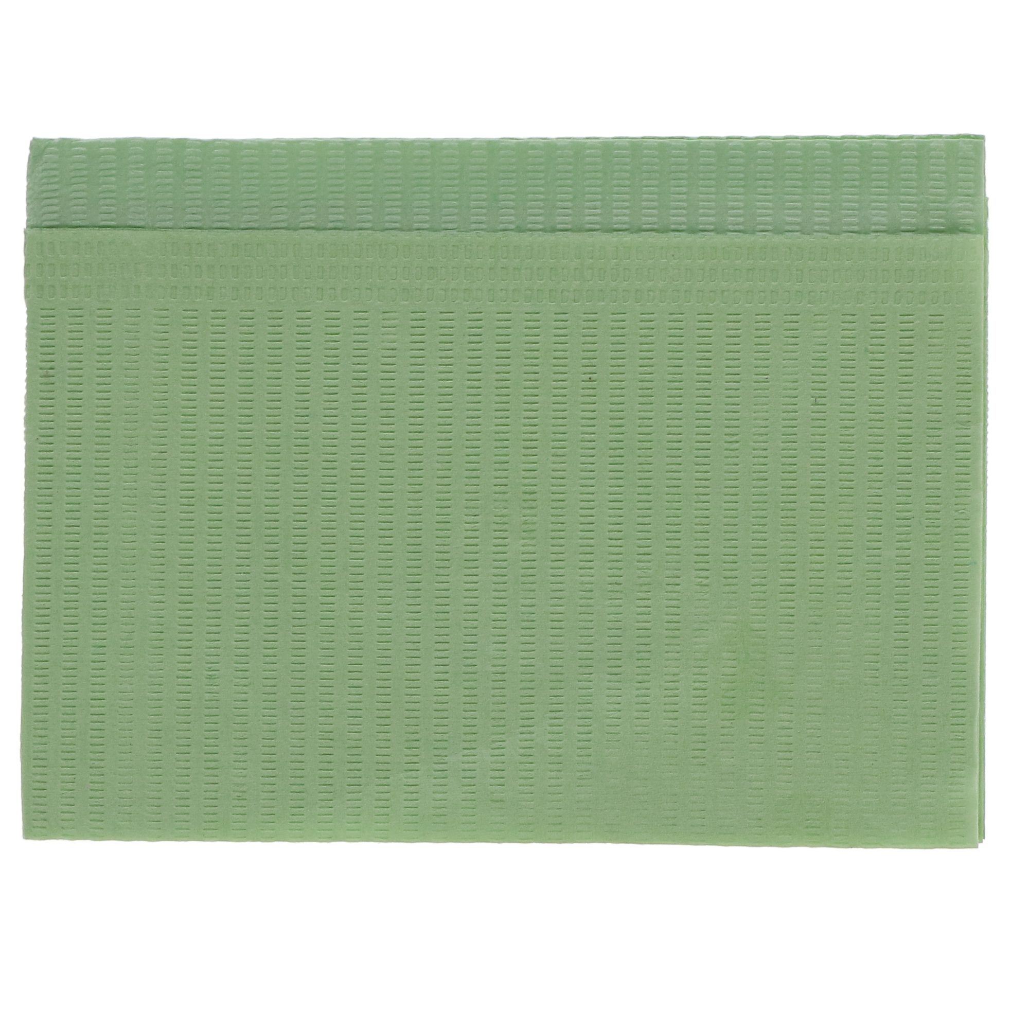 Disposable Bibs, 3+1 Ply, 13" x 18", Green, 500/Pk, 109235 product image