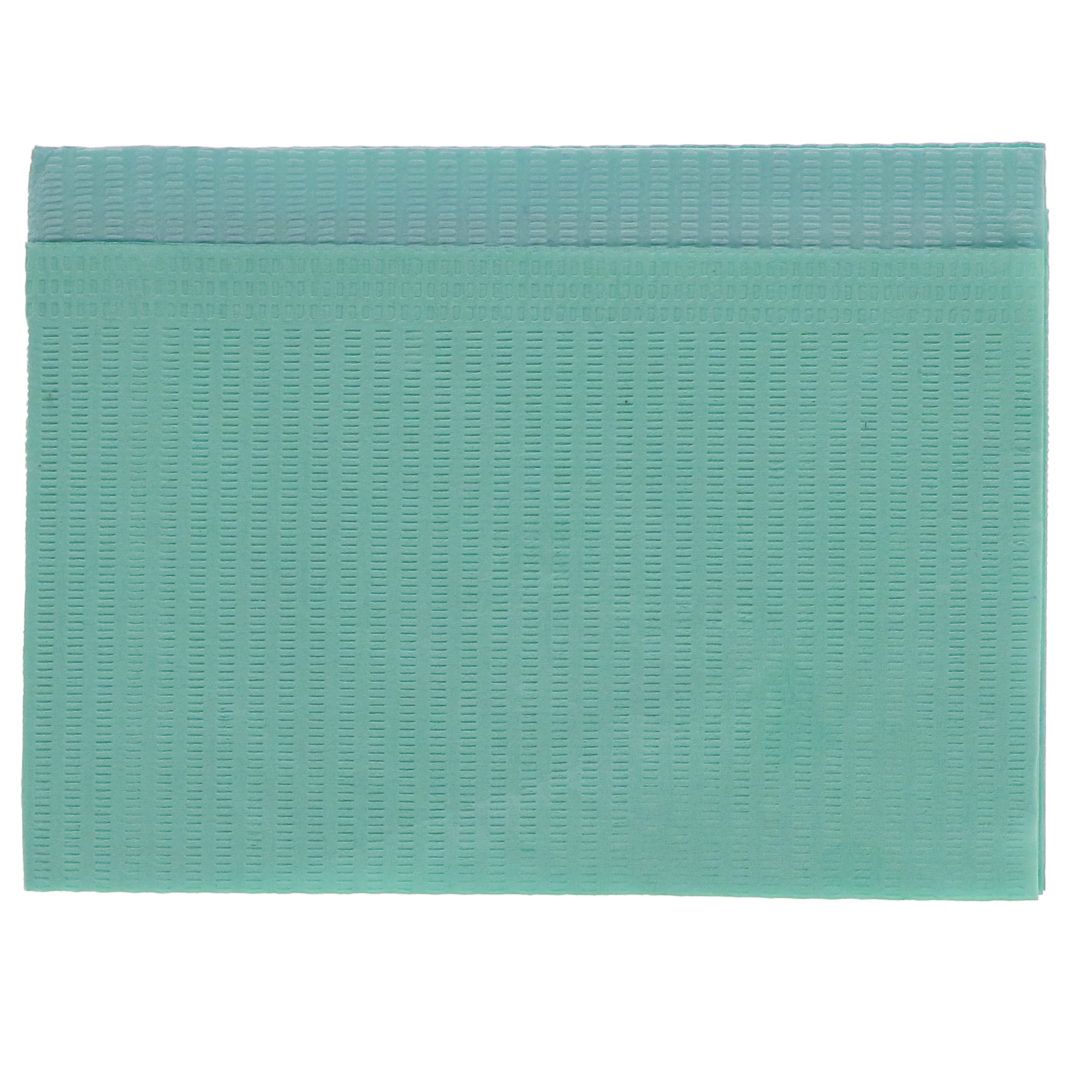 Disposable Bibs, 3+1 Ply, 13" x 18", Aqua, 500/Pk, 109236 product image
