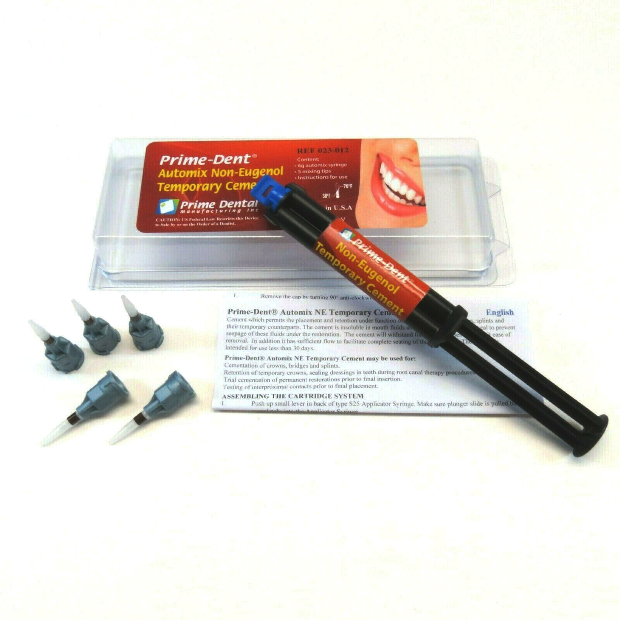 Prime-Dent - Automix Non-Eugenol Temporary Cement. 1 x 6g syringe with 5 tips product image