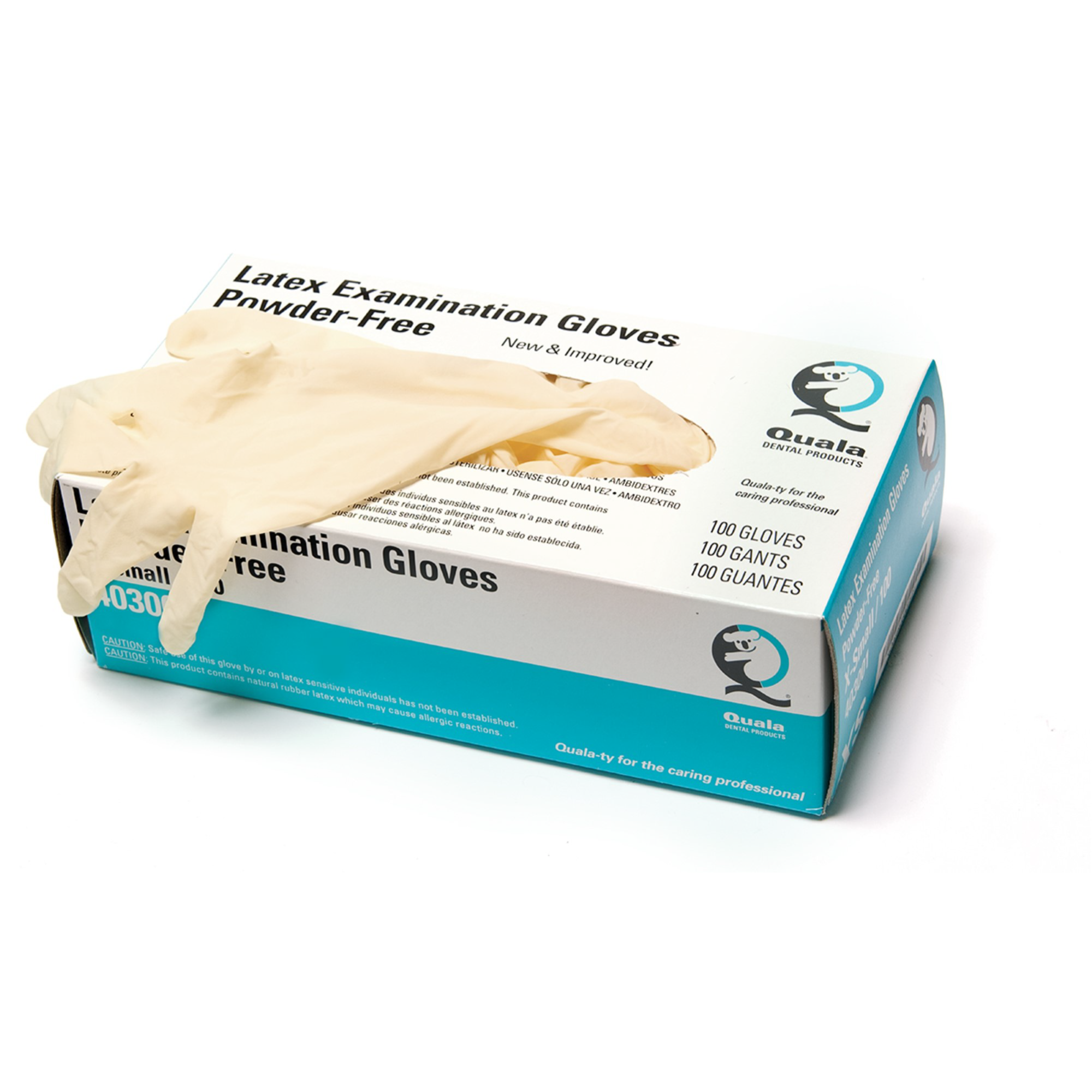 Quala - Latex Textured Glove, Powder Free (PF), X-Small, 100/bx, product image