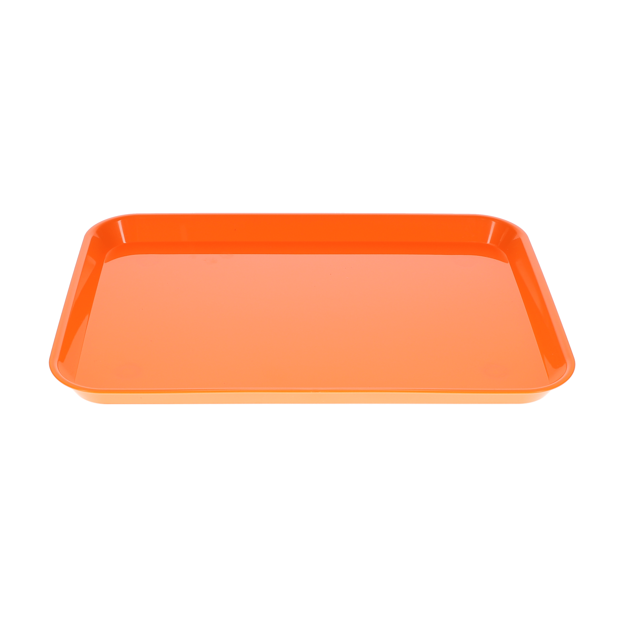 Set-Up Plastic Flat Trays, # B, Neon Tangerine, 1/Pk, 108145 image