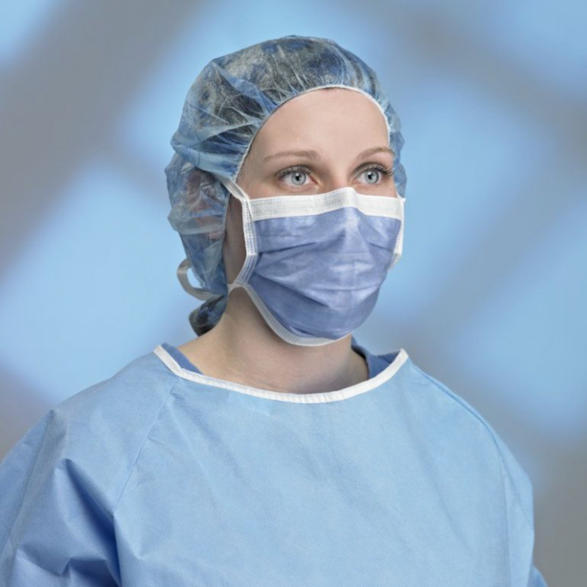 Surgical Tie Masks, Anti-Fog Foam Strip, ASTM Level 3, Indigo, 50/Pk, PG4-4073 product image