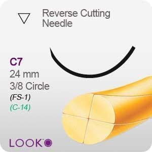 Look Sutures - Suture Surgical Chromic Gut C-17 5/0 18" 12/Bx product image