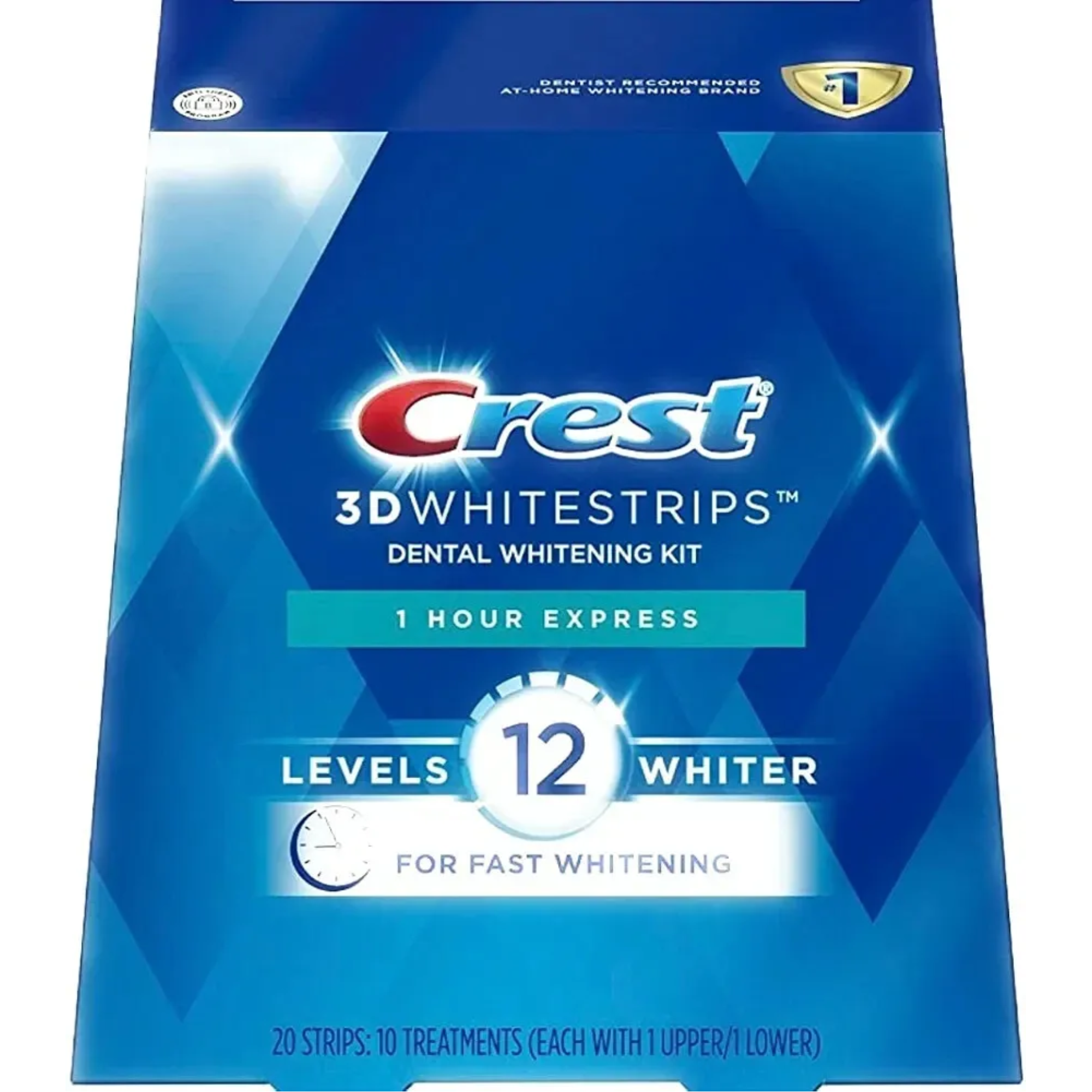 P&G - Crest 3D Whitestrips, 1 Hour Express, 12 Levels, 10ct/pk, 8pk/cs product image