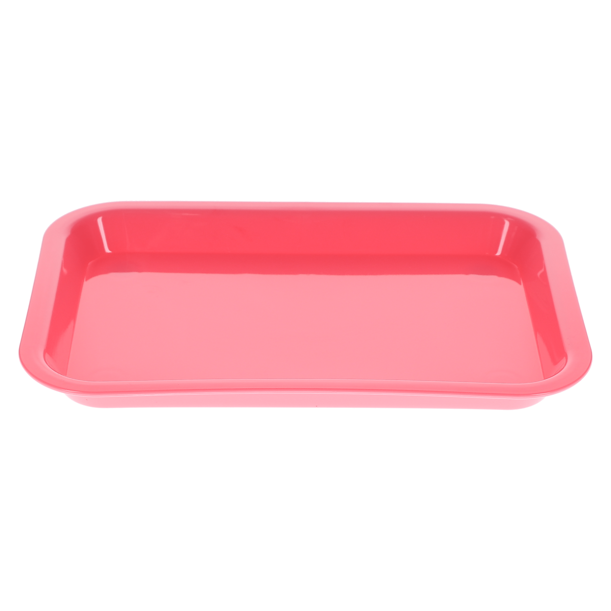 Set-Up Plastic Flat Trays, # F, Mini, Neon Pink, 1/Pk, 108158 product image