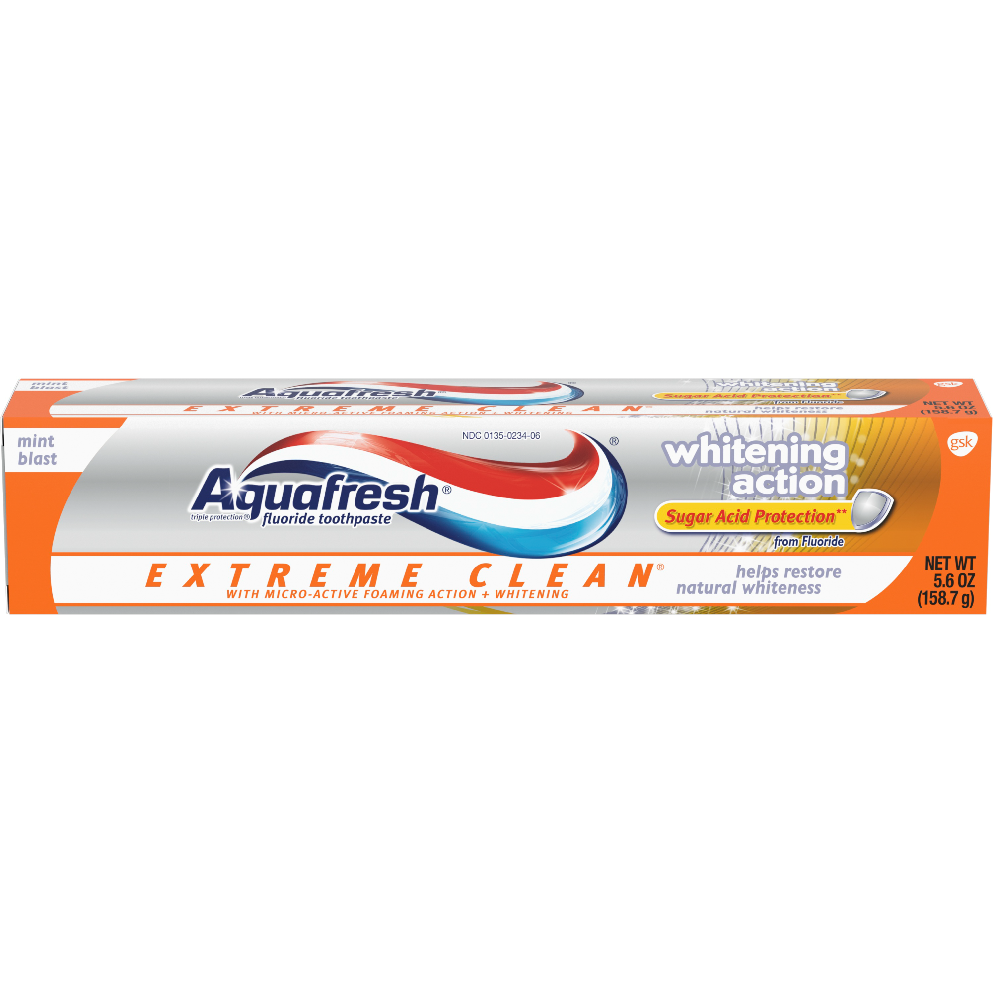 AquafreshÂ® Extreme CleanÂ® Fluoride Toothpaste with Whitening Action, Mint Blast flavor, 5.6 oz. tube, 12/cs thumbnail 5