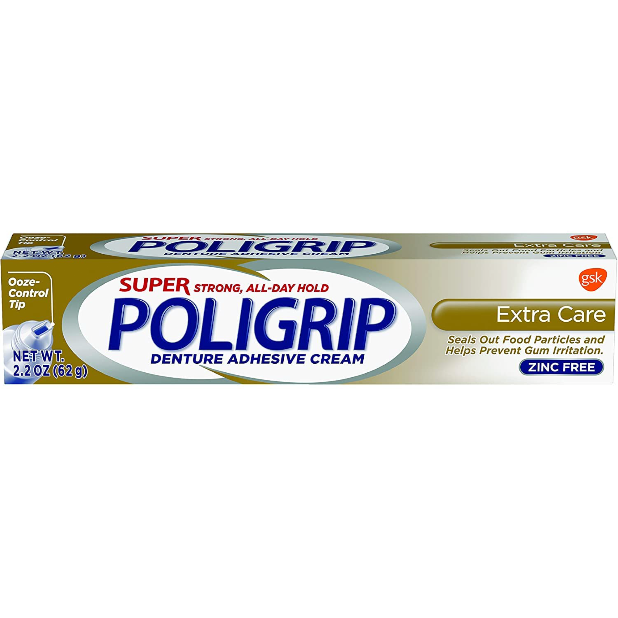 Super Poligrip® Extra Care with Poliseal, 2.2 oz. tube, 6/pkg, 4 pkg/cs (24 Tubes Total) product image