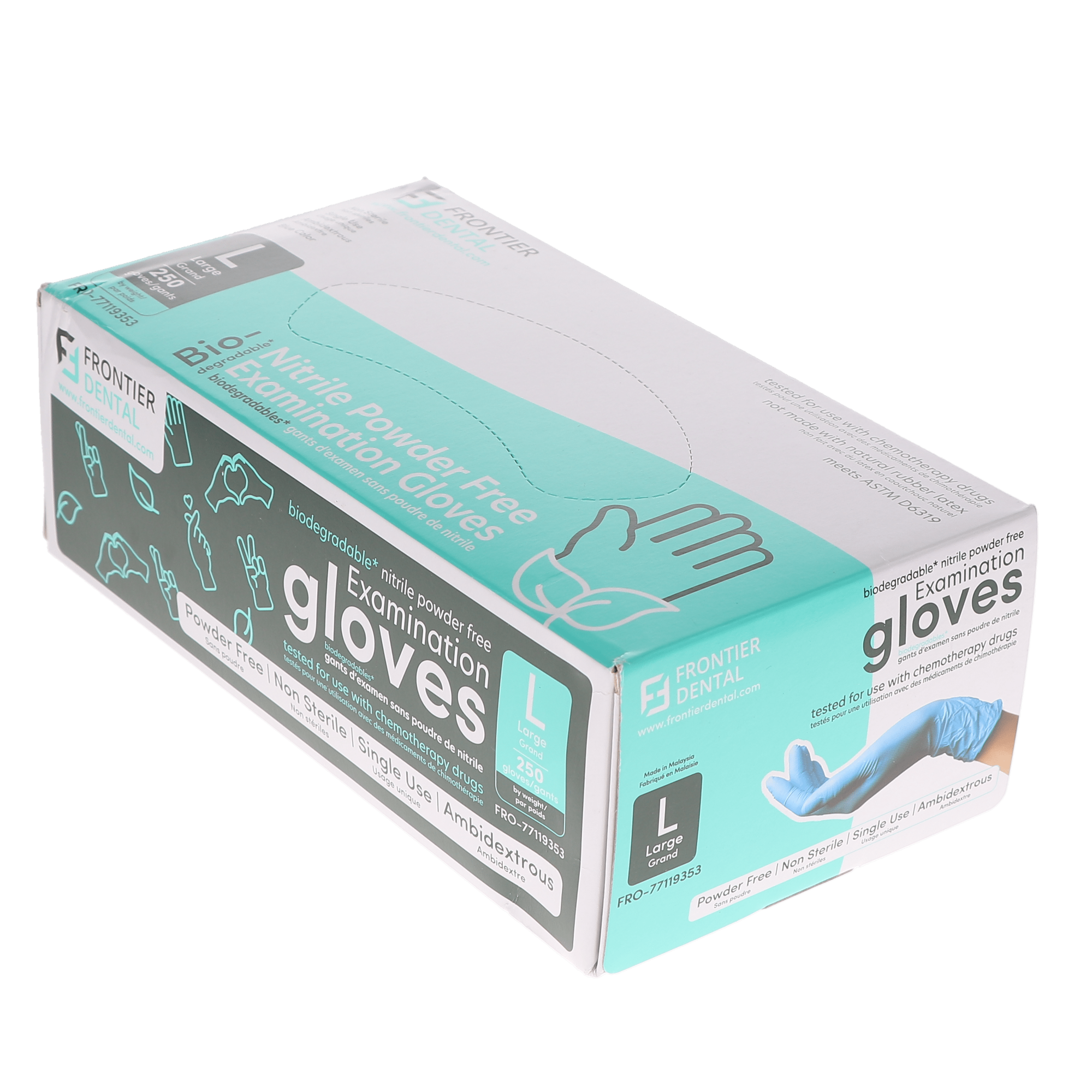 Biodegradable Nitrile Gloves Large 250/Bx thumbnail 3