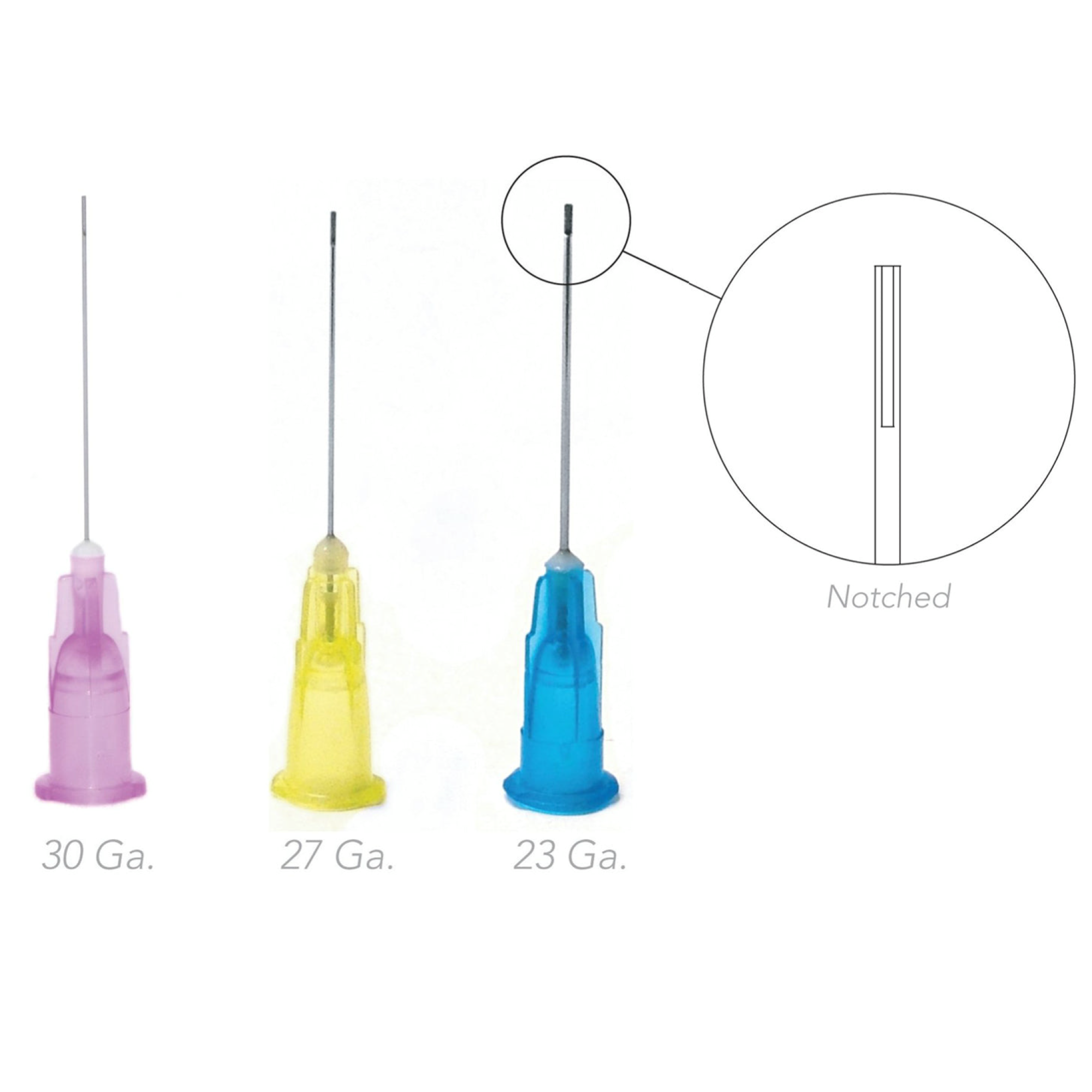 Pac-Dent Bendable Irrigation Needle Tips 1" Monoject Style Notched 27 Gauge Yellow Package - 239 product image