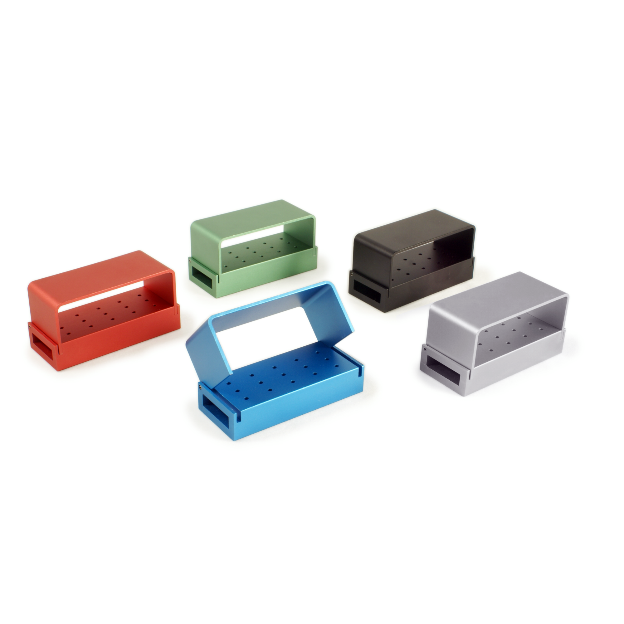 Bur Blocks, Aluminum, with Cover, FG, 15-Hole, Black, 1/Pk product image