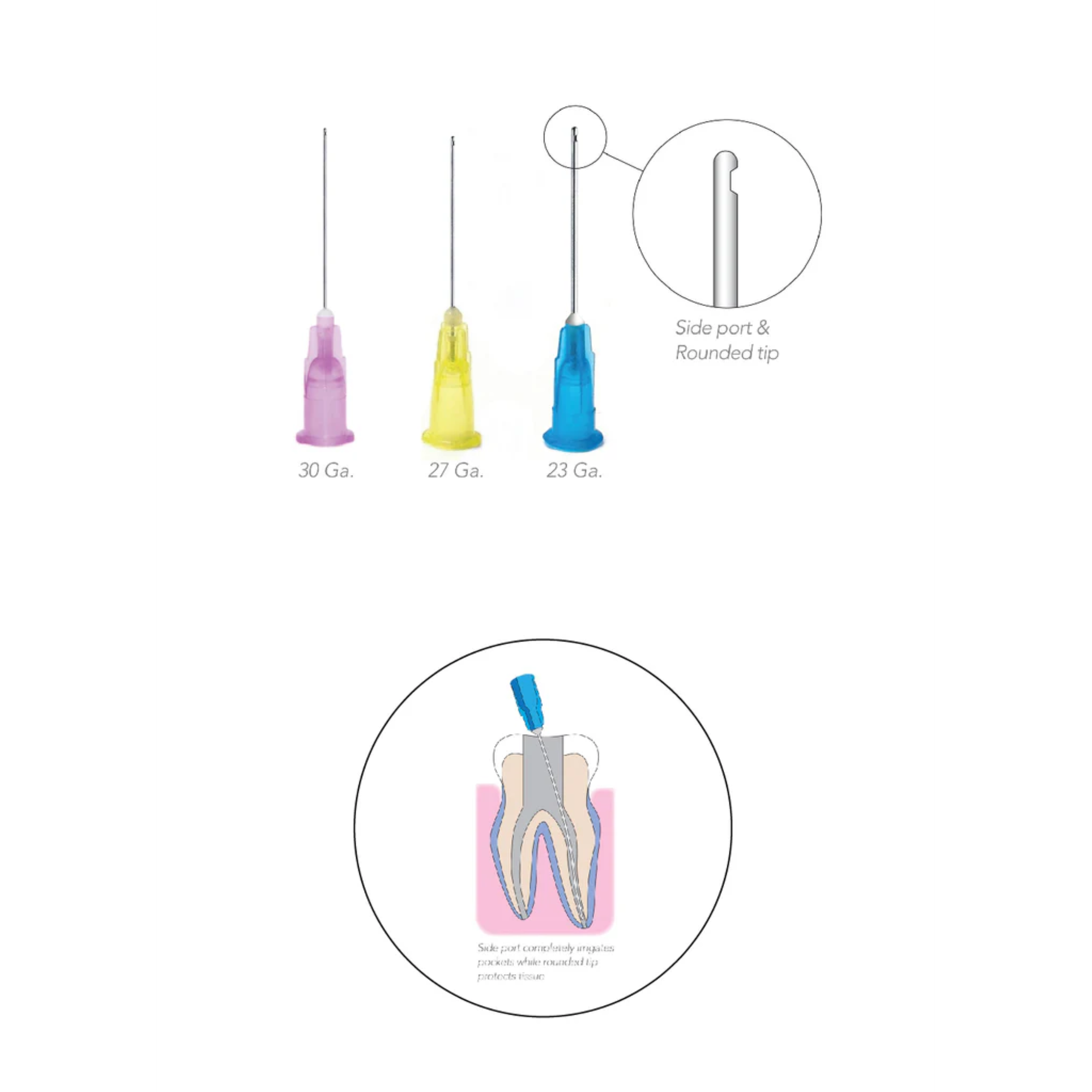 OptiProbe, Endo Irrigation Needles, Side-Vent, 27 Ga, Yellow, 100/Pk, 224 product image