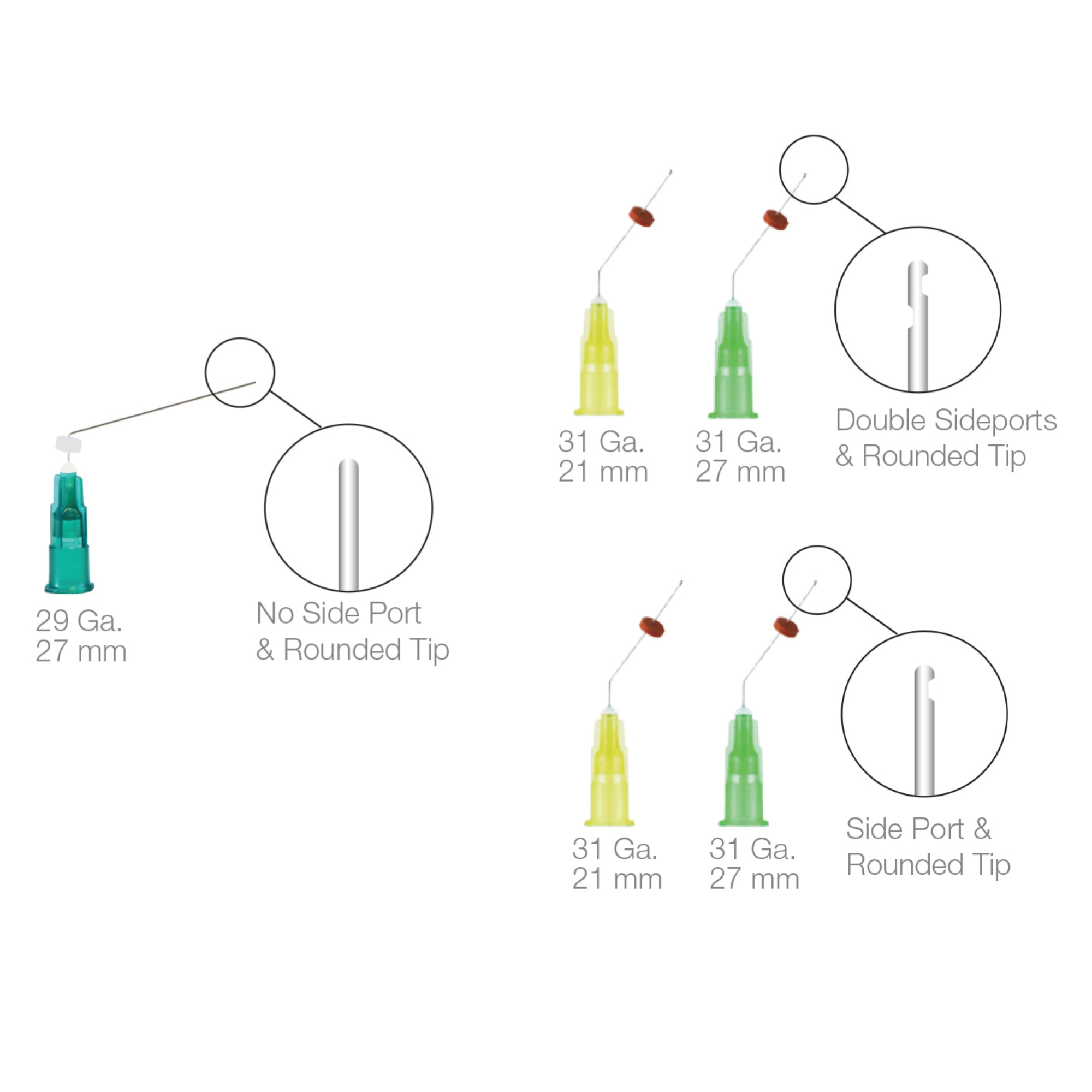 OptiProbe, Endo Irrigation Needles, with Syringe Side-Vent, 31 Ga, 21 mm, Yellow, 50/Pk, 219-50 product image