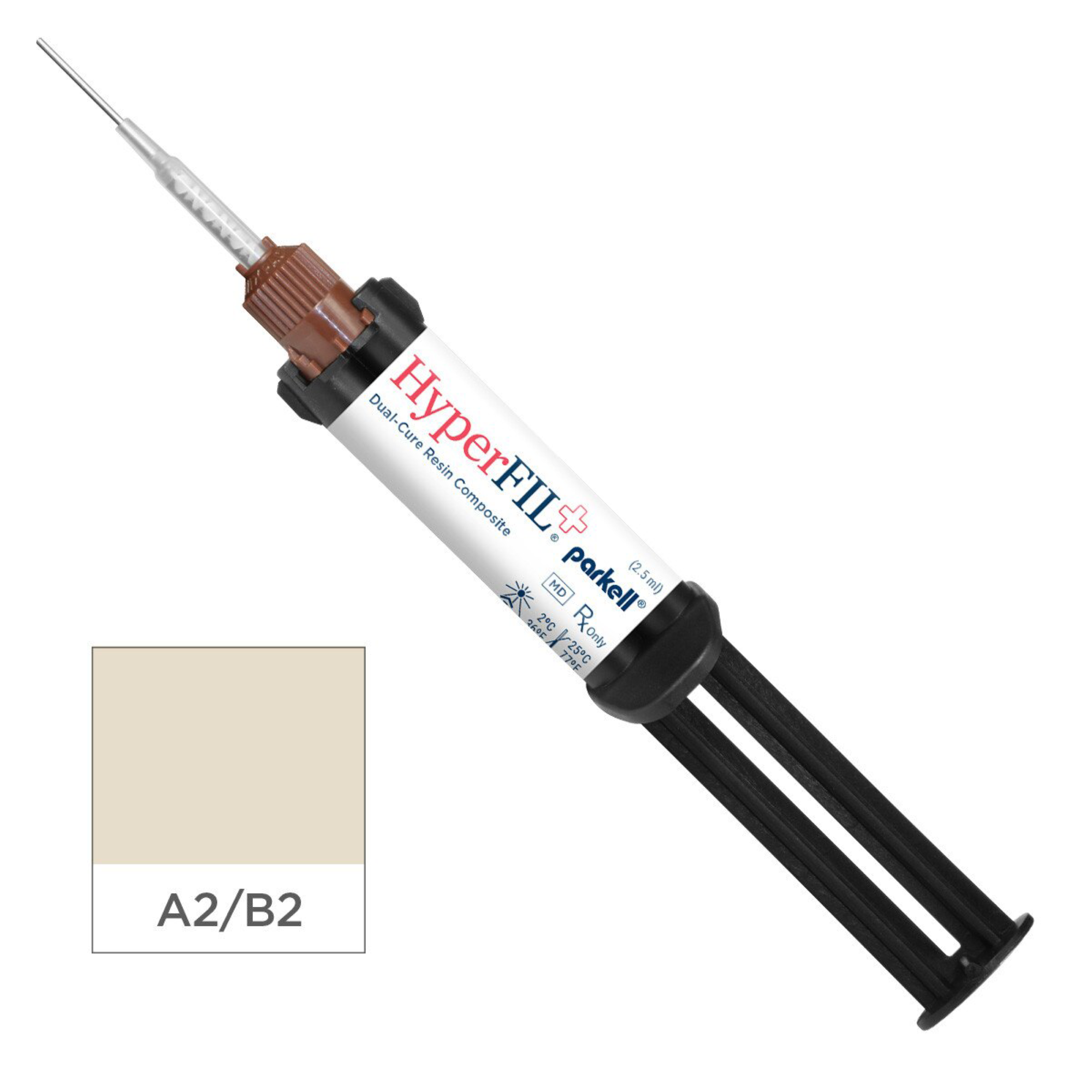 HyperFIL + Syringe kit, Contains 2.5 ml Syringe (1x), Plunger (1x), 19 Ga Applicator Tips (6x), Shade A2/B2, S235 (Discontinued) thumbnail 6
