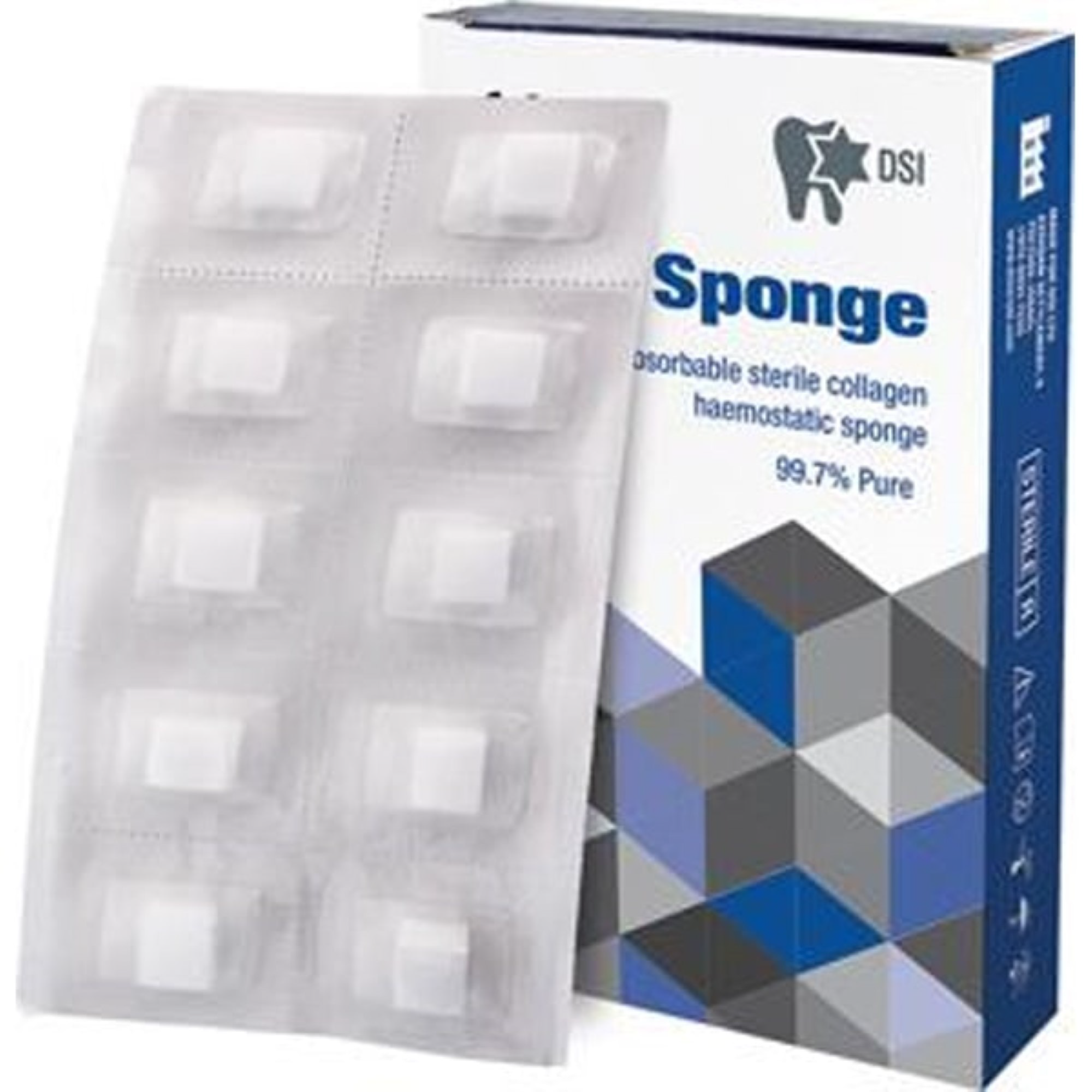 Sponge Absorbable Hemostaic Gelatin, 10 x 10 x 10 Mm, 32/Pk, DSI-32 product image