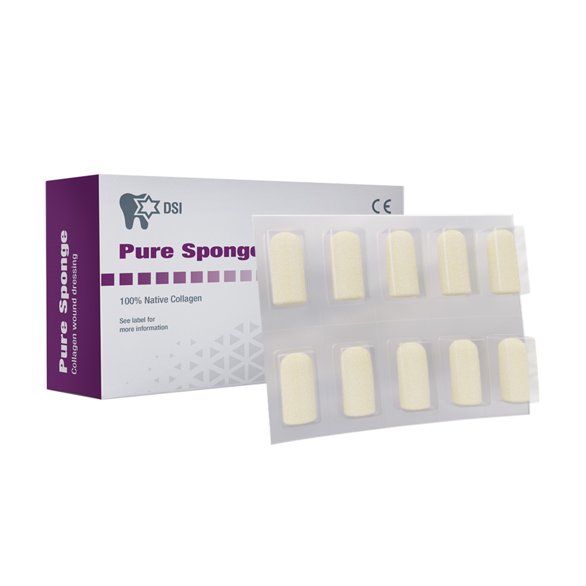 Pure Sponge 8Mm X 7Mm Collagen Plug Short Cylinder Shaped 10/box, DS-PS87-B product image