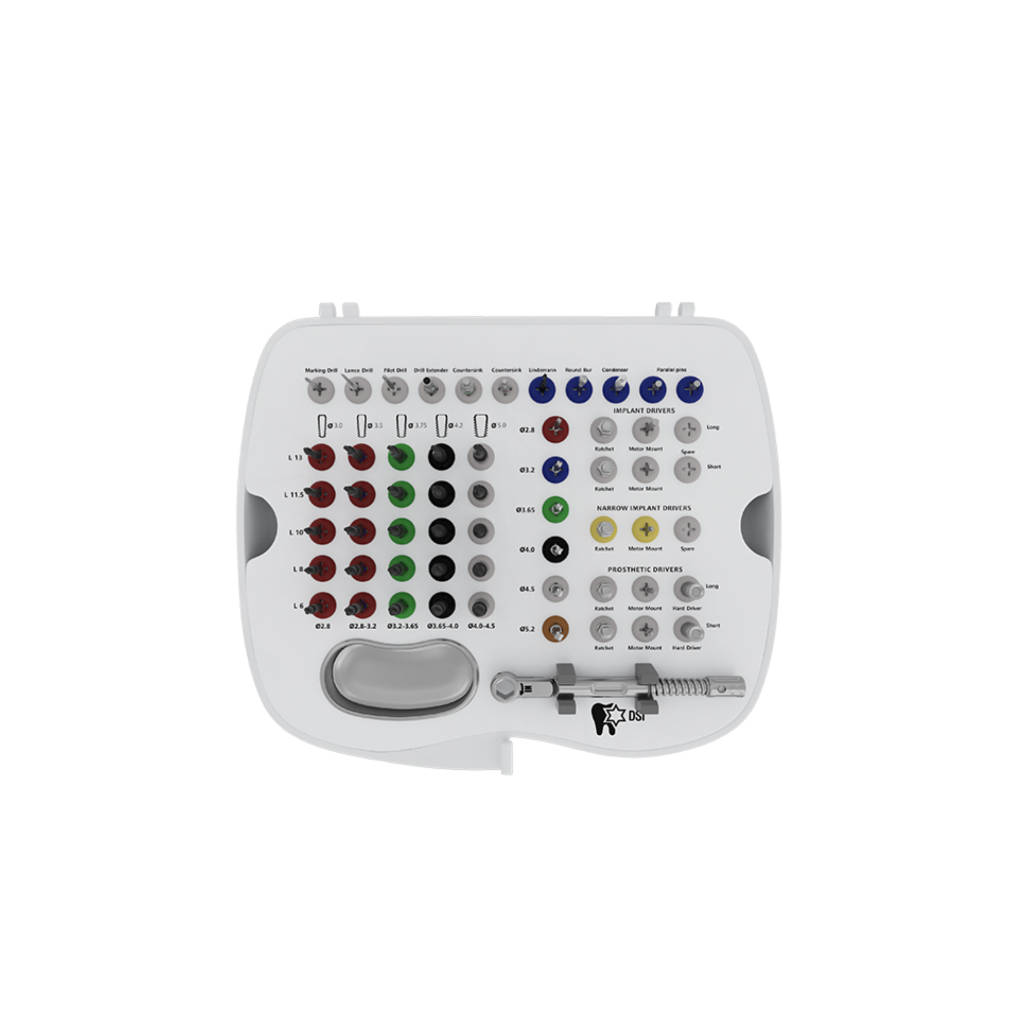 Professional Surgical Kit. Includes: Dlc Step&stop Drills Ã˜2.0-2.8Mm Ã˜2.8-3.2Mm Ã˜3.2-3.65Mm, SK006 product image