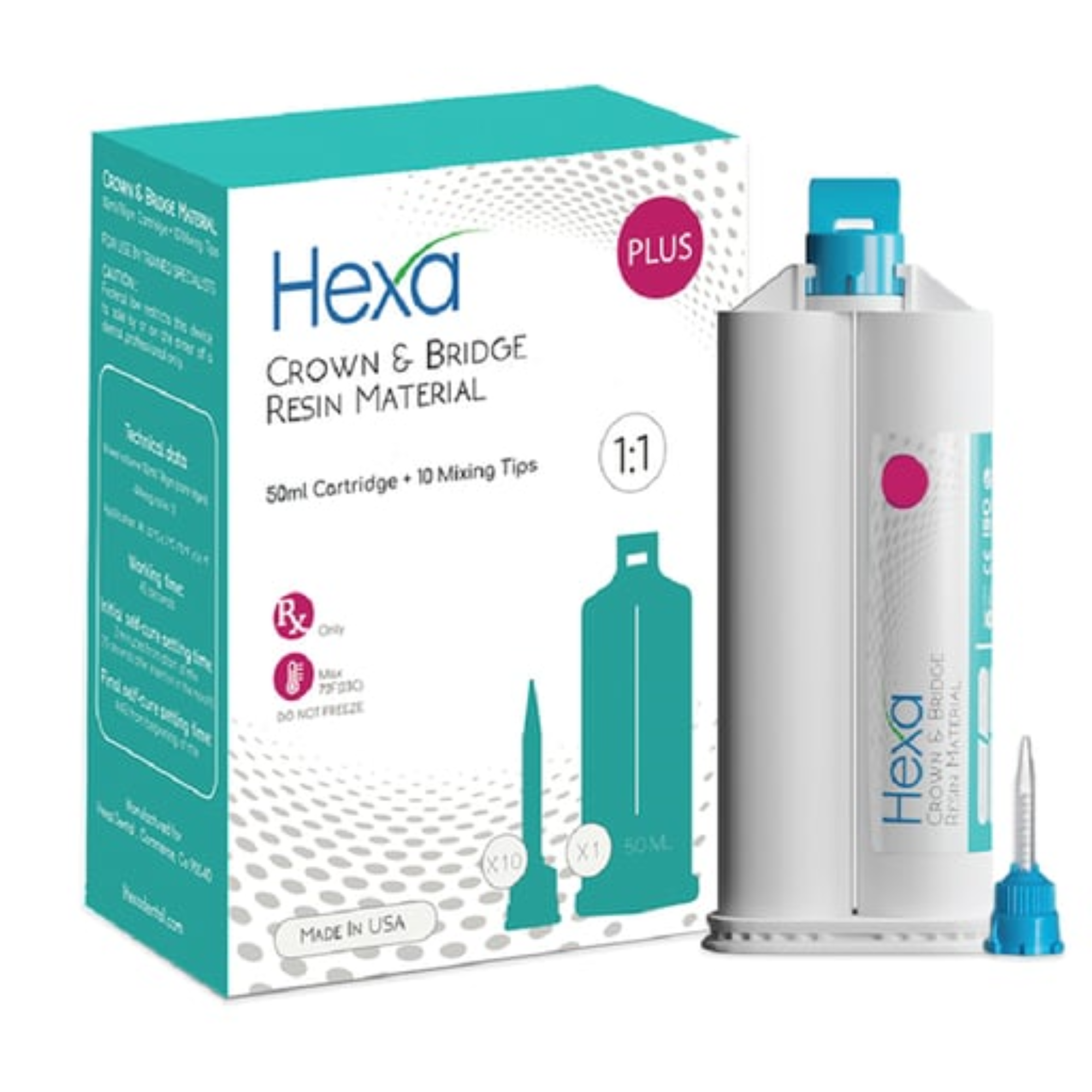 Hexa Temp Crown & Bridge Resin Material Self Cure 1:1 Ratio Shade A3 1X 50 Ml 76 G Cartridge, HT-2003 product image