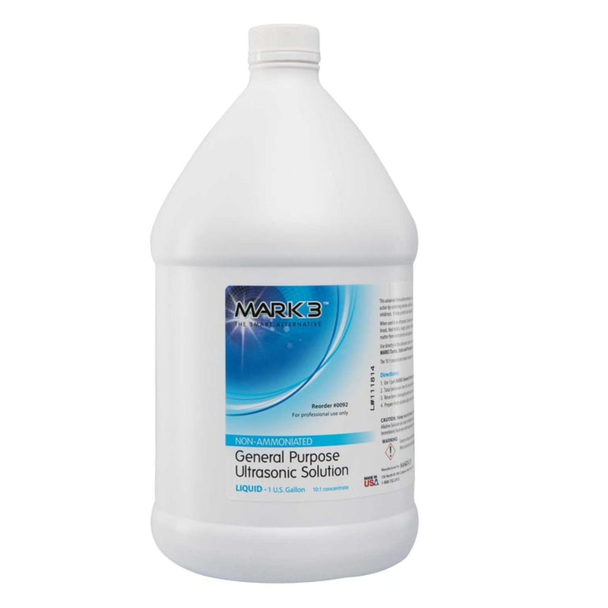 General Purpose Ultrasonic Solution Liquid 1 Gallon 10:1 Concentrate. Non Ammoniated, 0092 product image