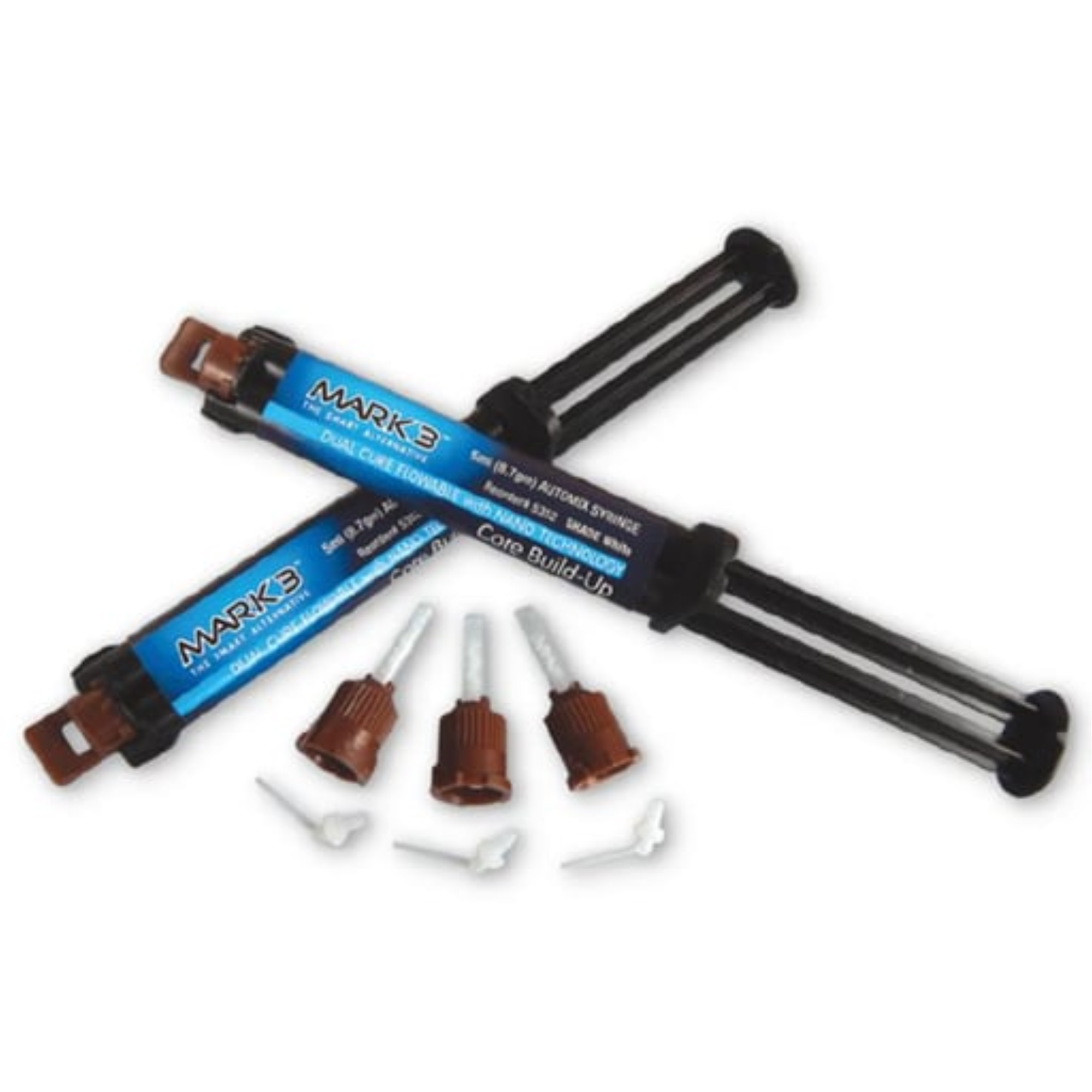 Core Build Up Blue Automix Syringe 5ml. 2/bx. + 10 Mixing Tips & Intra-Oral Tips, 5351 product image