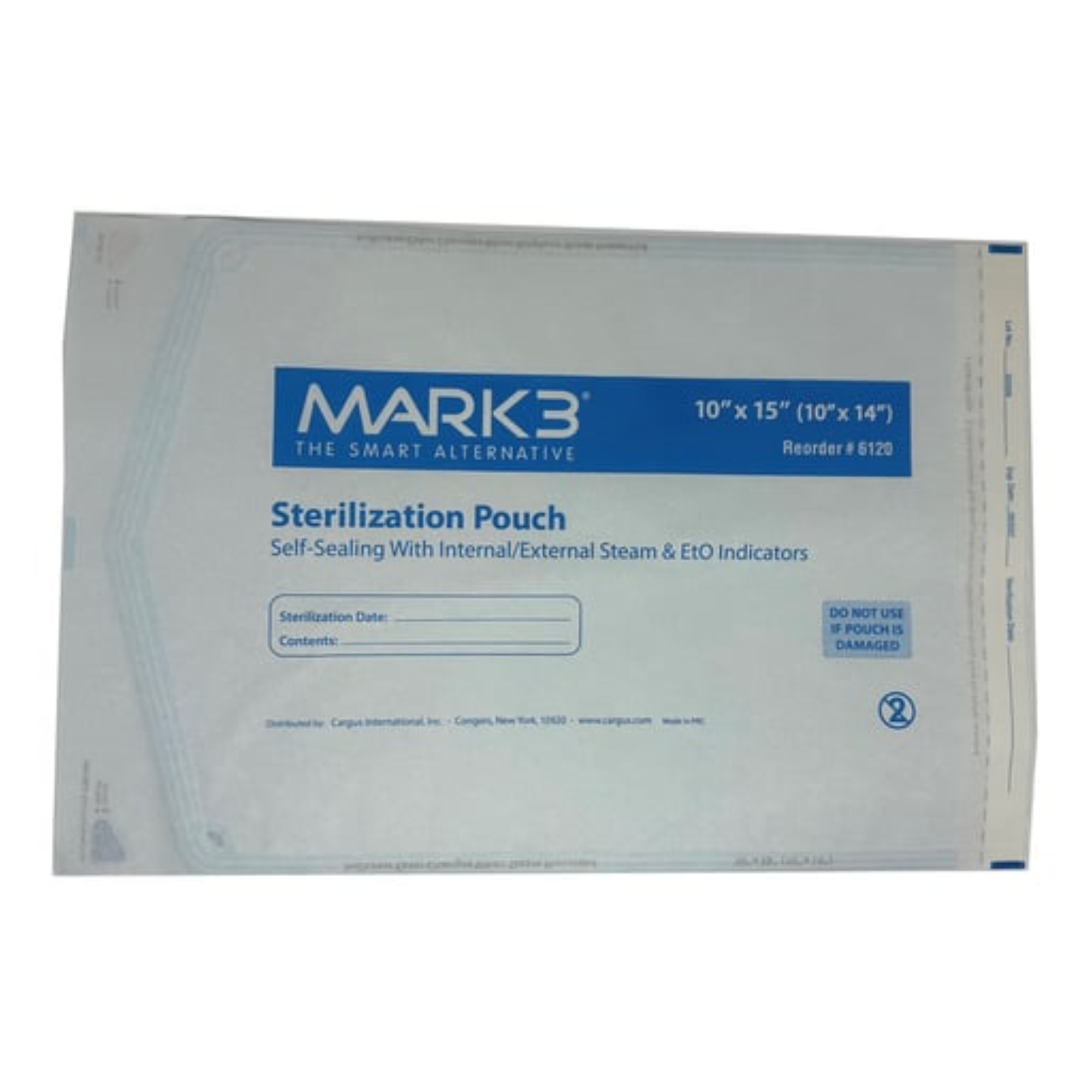 Self Seal 10" x 15" (10" x 14") Sterilization Pouches 200/bx, 6120 product image