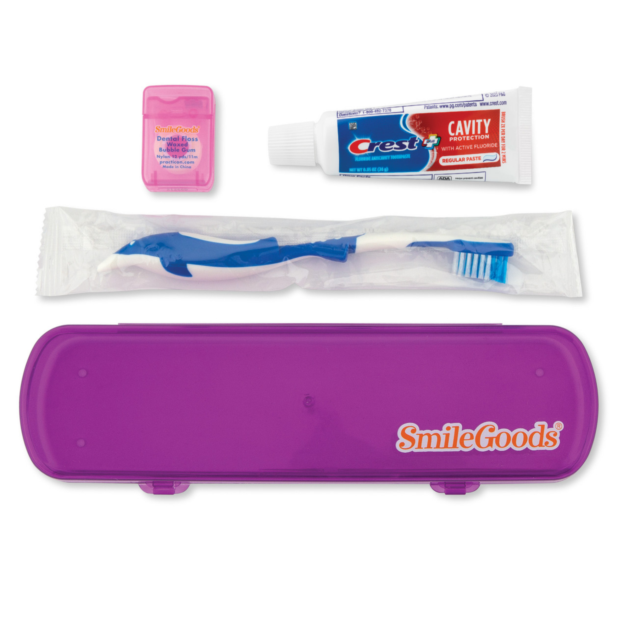 Smilegoods Child Patient Care Cases 72 Pre Filled Cases Per Box. Hinged Hard Plastic, 101780 - Smilegoods Child Patient Care Cases 72 Pre Filled Cases Per Box. Hinged Hard Plastic, 101780 - Image 1