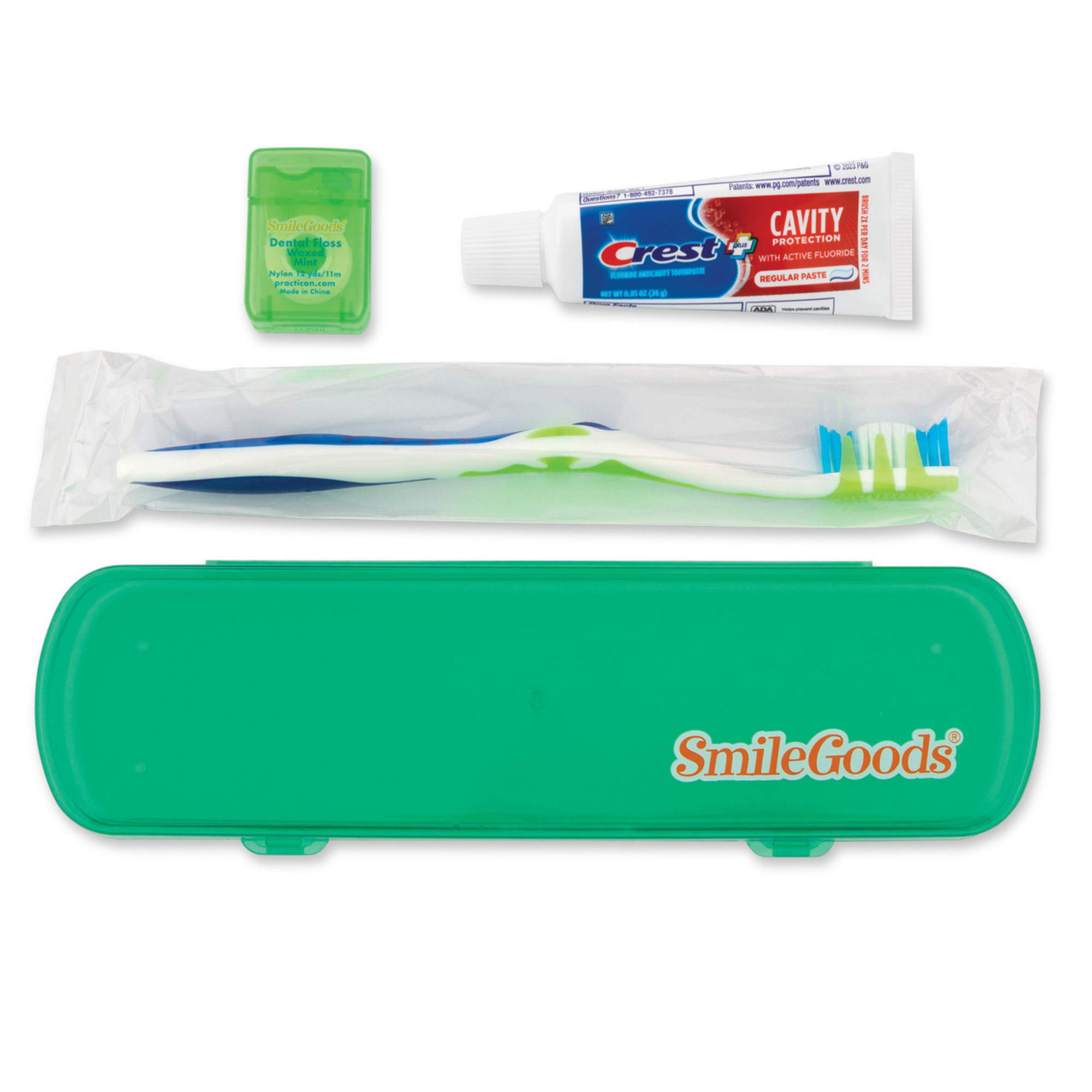 Smilegoods Adult Patient Care Cases 72 Pre Filled Cases Per Box. Hinged Hard Plastic, 101781 product image